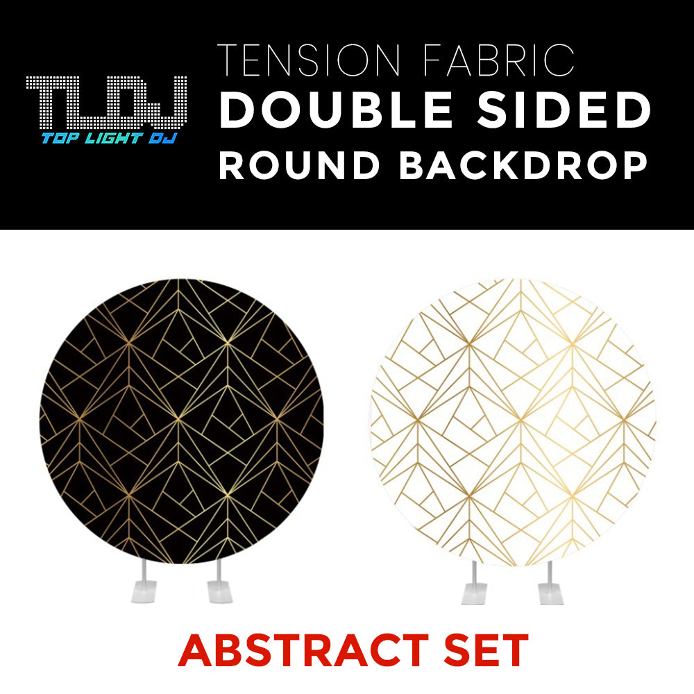 Abstract Set-1 Double Sided Round Tension Fabric Photo Booth Backdrop