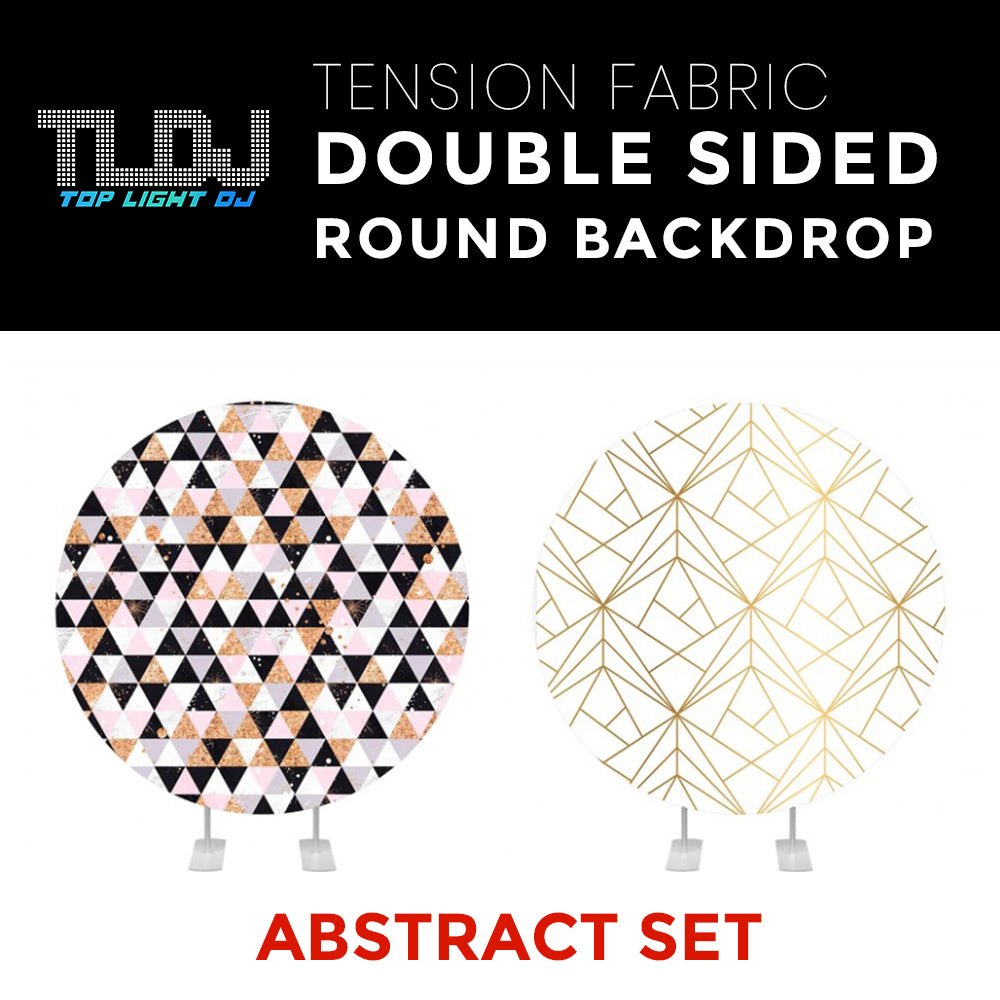 Abstract Set-2 Double Sided Round Tension Fabric Photo Booth Backdrop