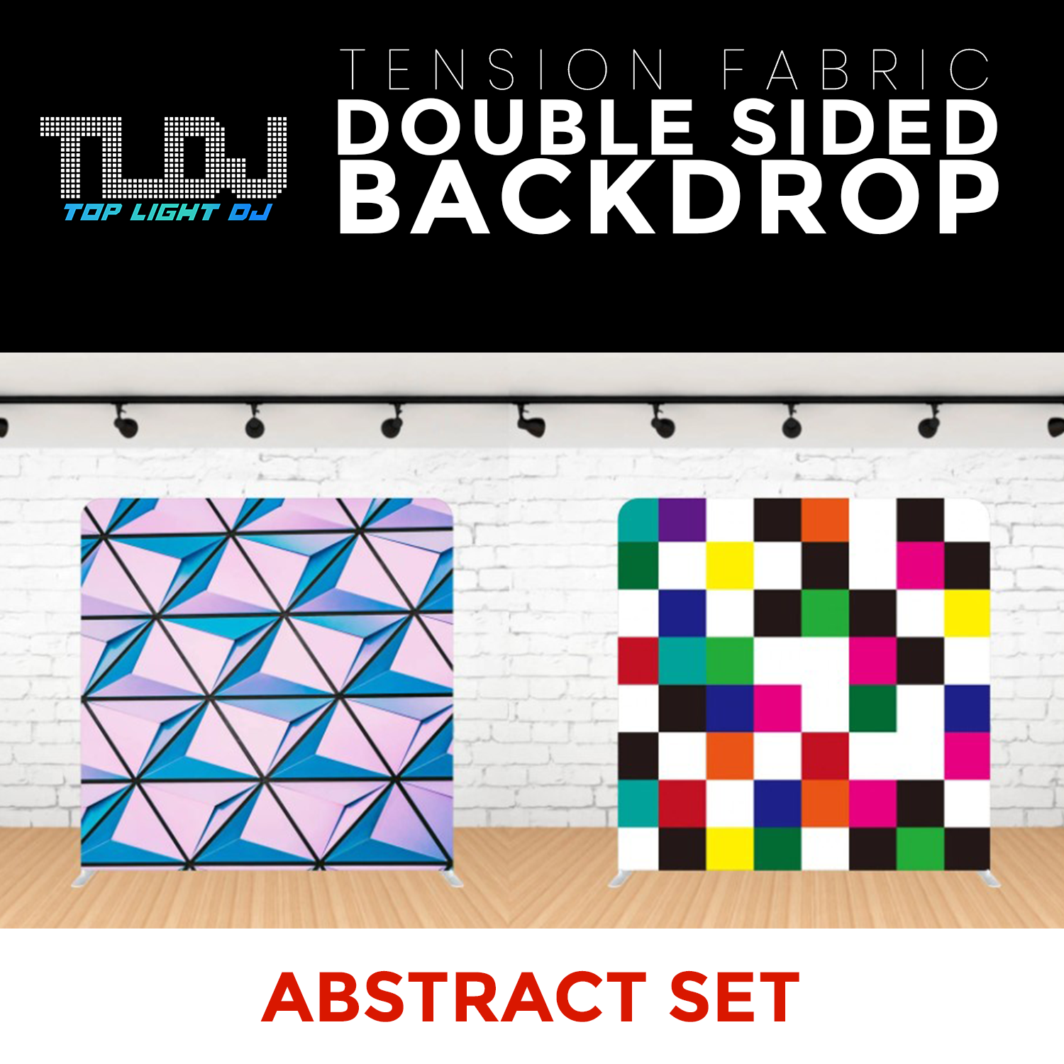 Abstract Set-4 Double Sided Tension Fabric Photo Booth Backdrop