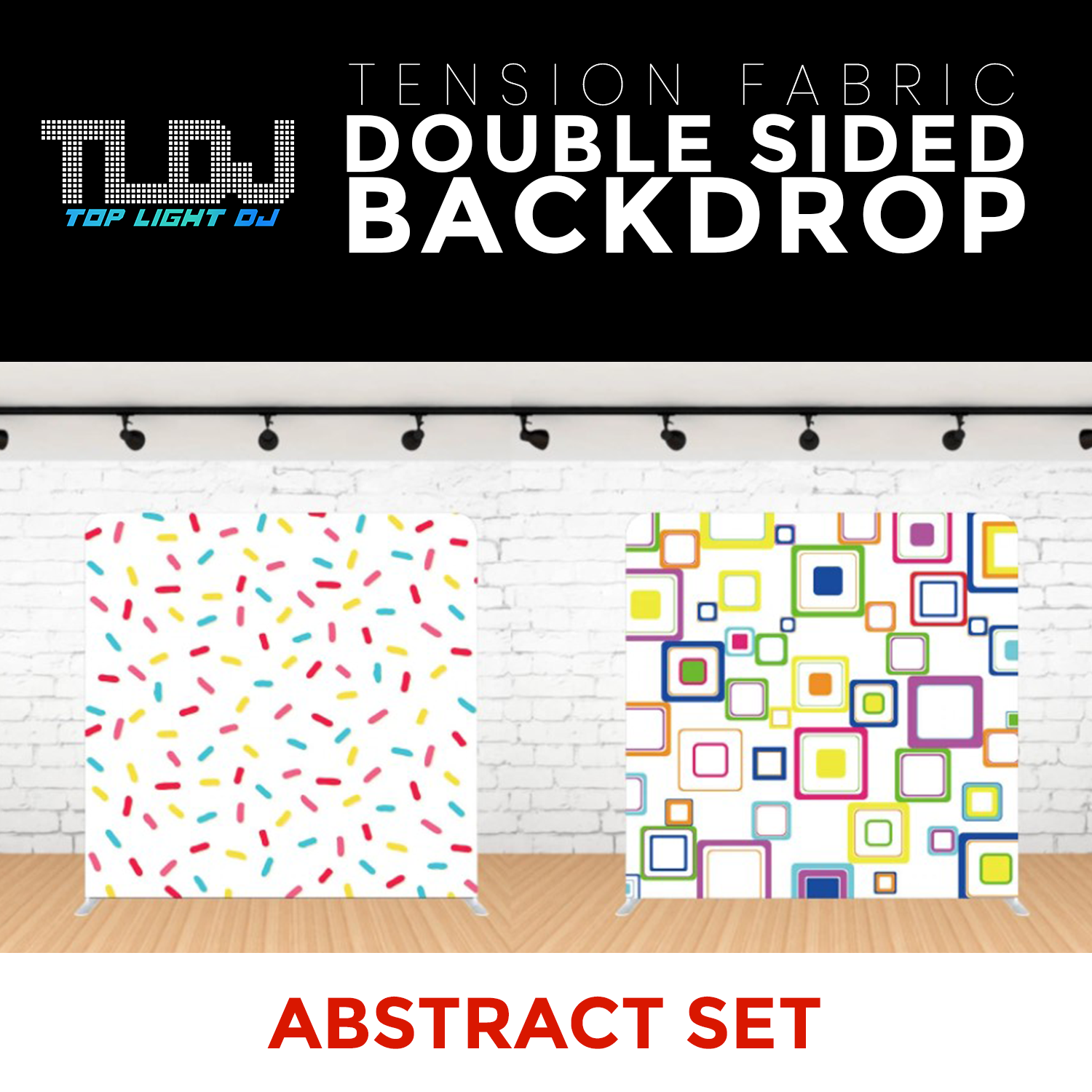 Abstract Set-6 Double Sided Tension Fabric Photo Booth Backdrop