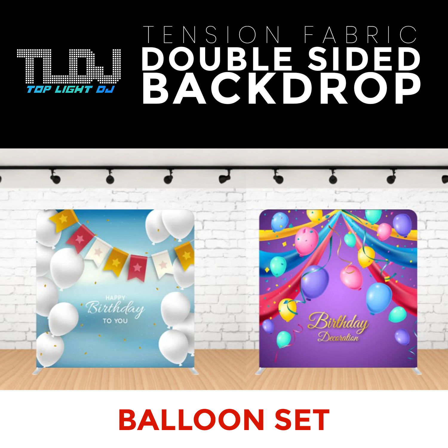 Balloon Set-2 Double Sided Tension Fabric Photo Booth Backdrop