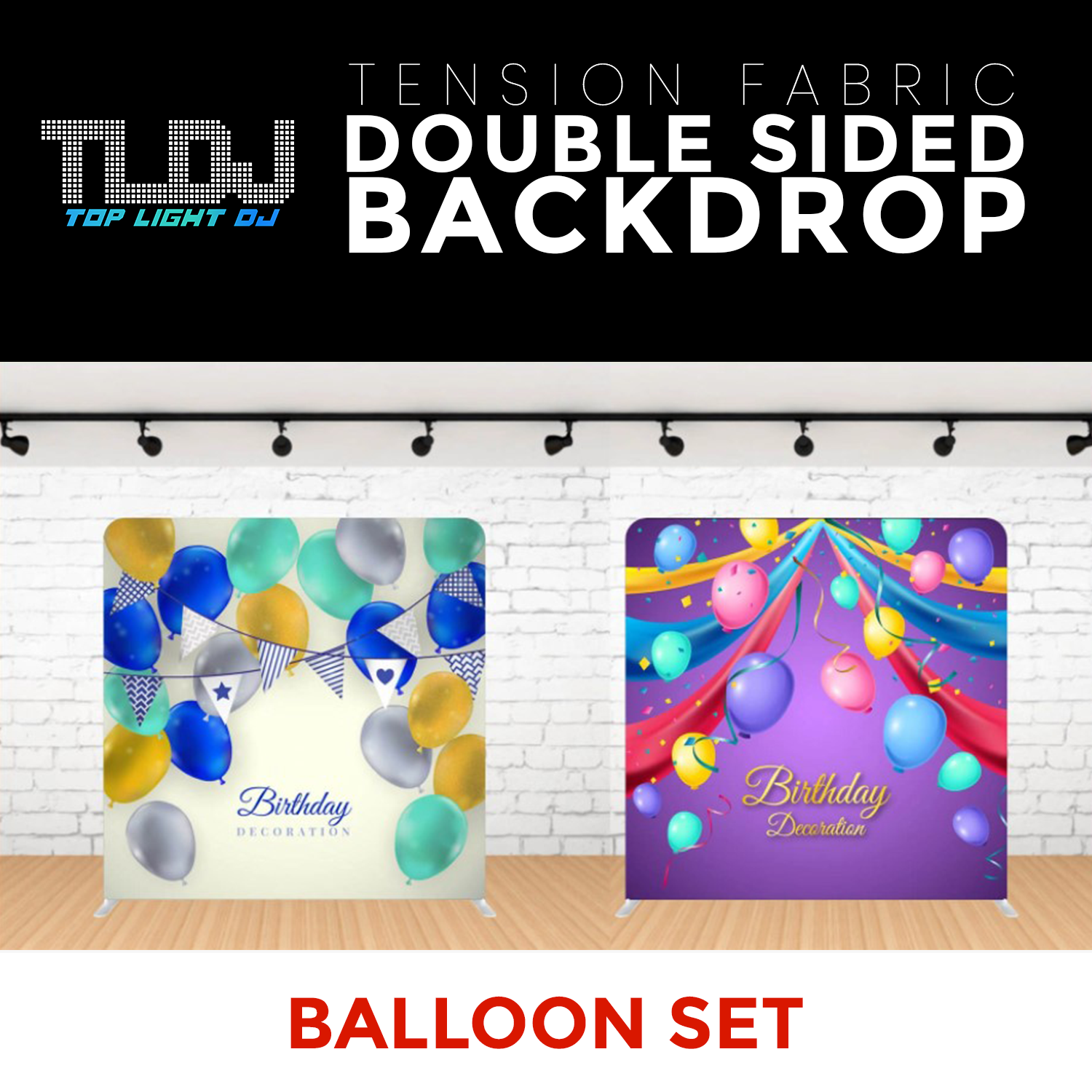 Balloon Set-3 Double Sided Tension Fabric Photo Booth Backdrop