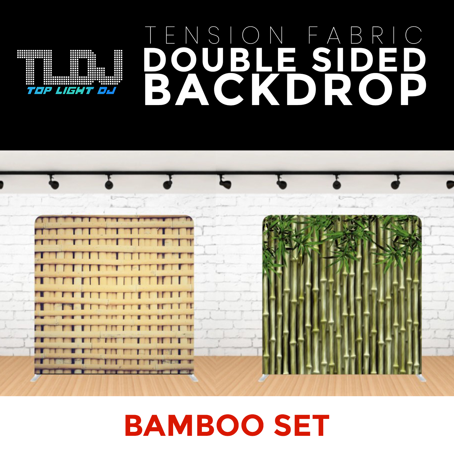 Bamboo Set Double Sided Tension Fabric Photo Booth Backdrop