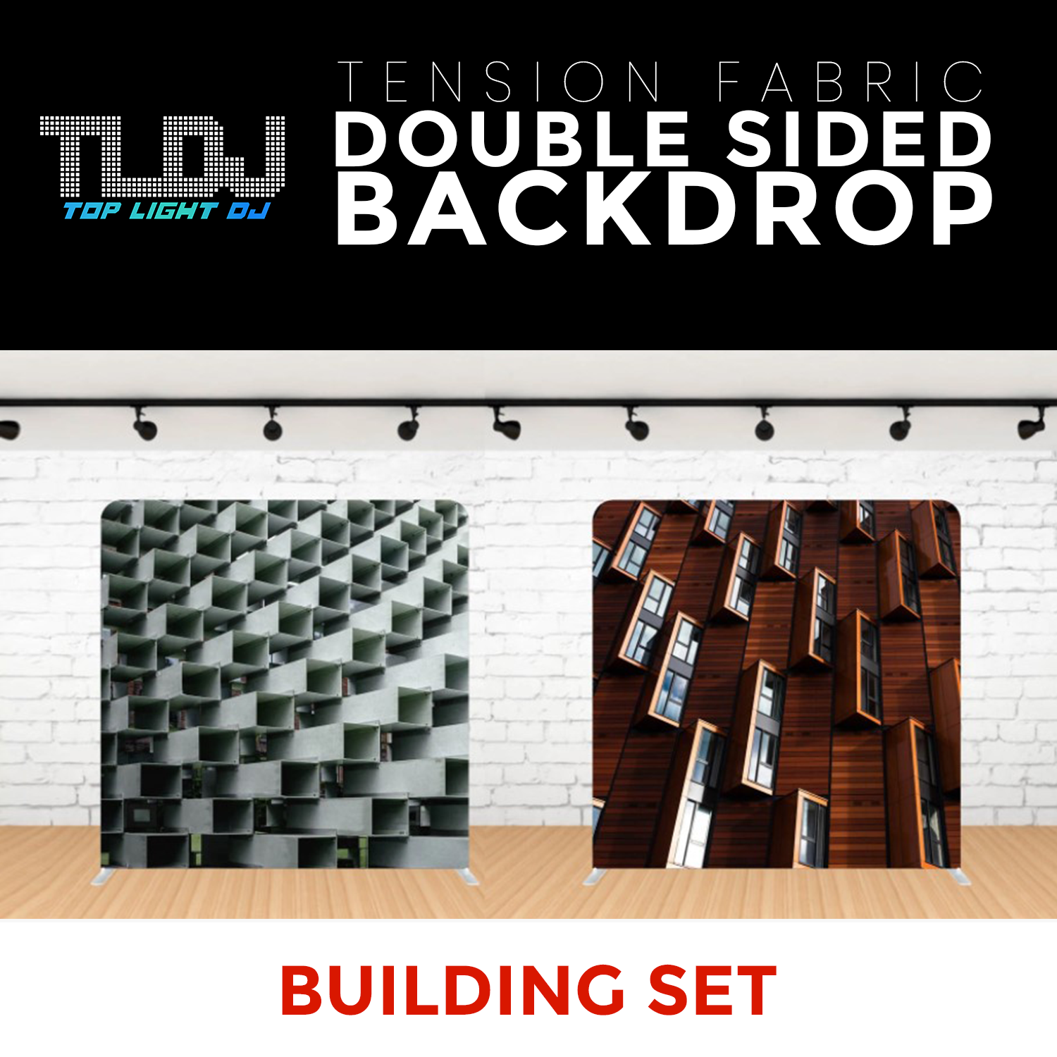 Building Set-2 Double Sided Tension Fabric Photo Booth Backdrop