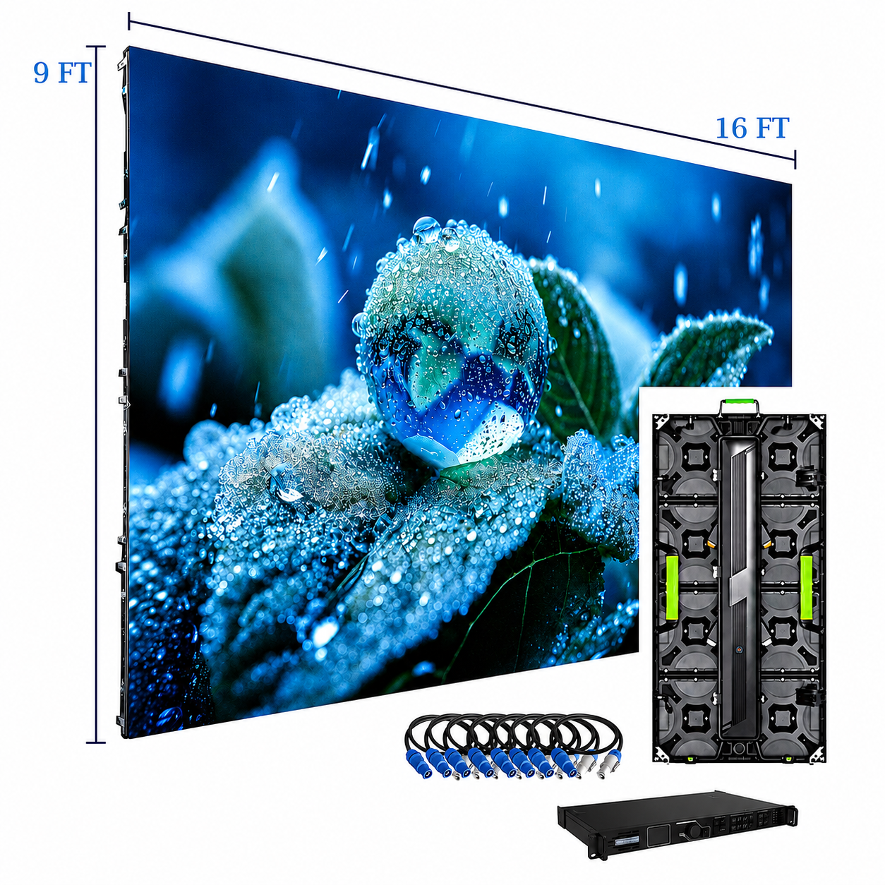P3.9 16ft x 9ft LED Indoor Video Wall
