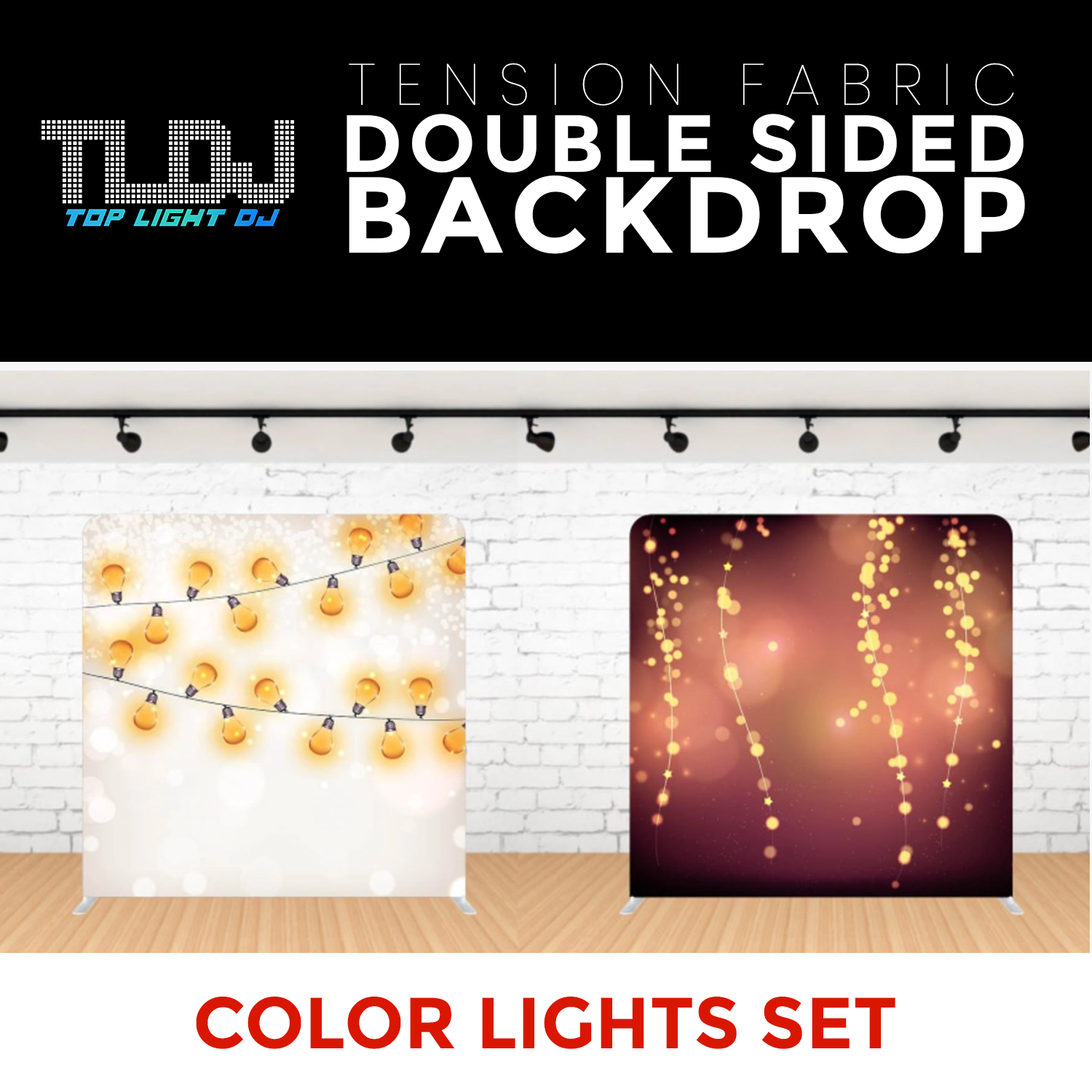 Color Lights Set-11 Double Sided Tension Fabric Photo Booth Backdrop