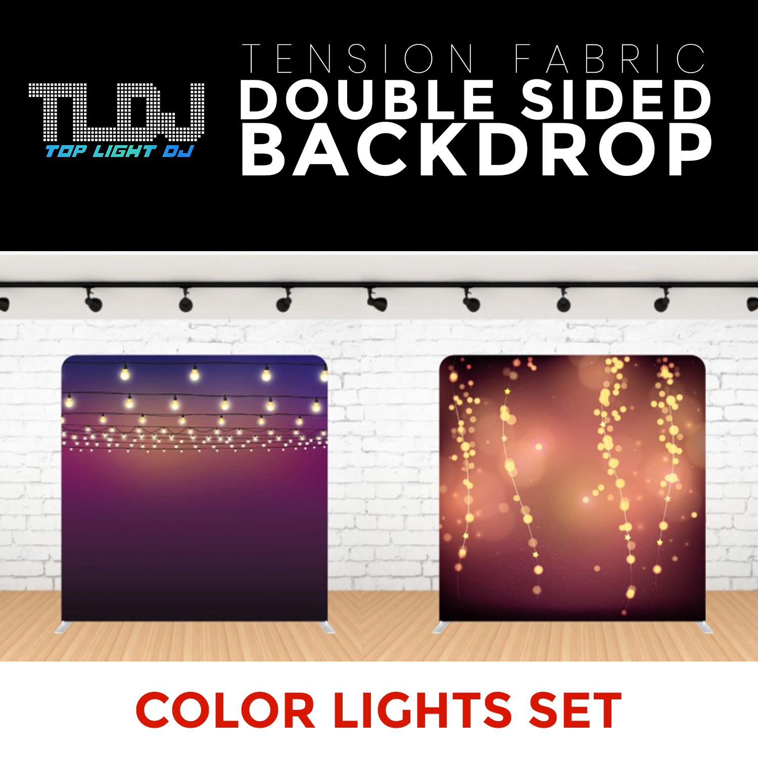 Color Lights Set-13 Double Sided Tension Fabric Photo Booth Backdrop