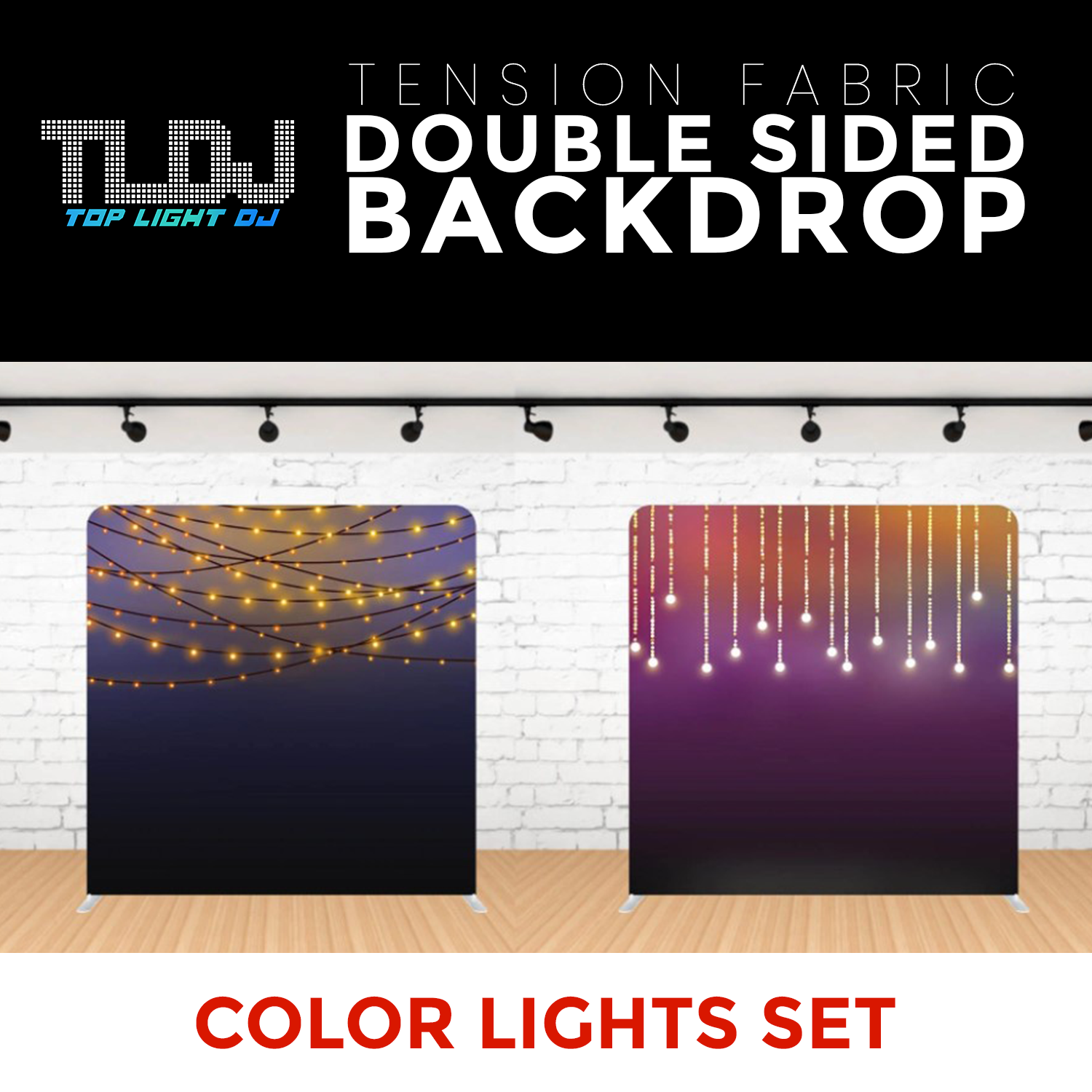 Color Lights Set-14 Double Sided Tension Fabric Photo Booth Backdrop