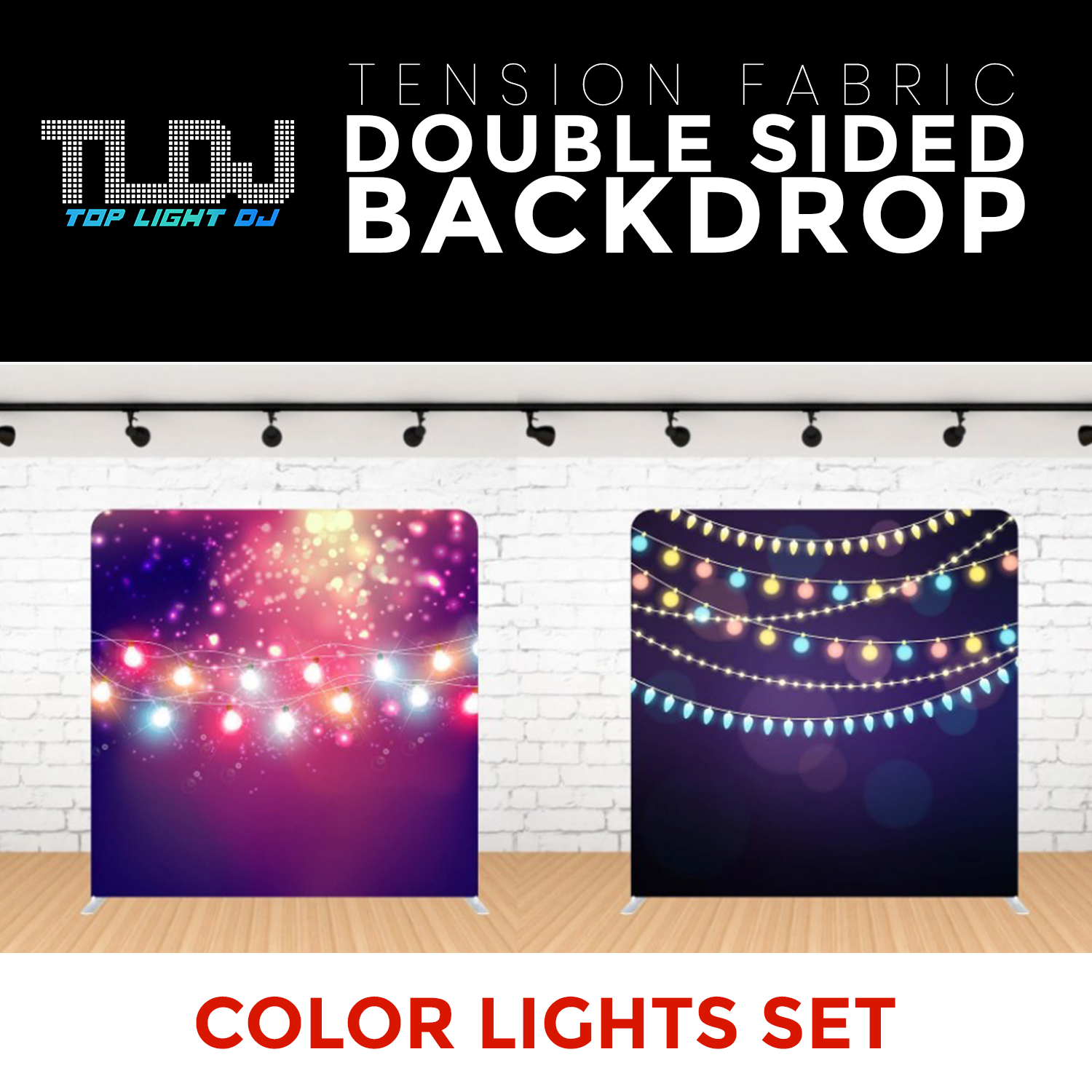 Color Lights Set-17 Double Sided Tension Fabric Photo Booth Backdrop