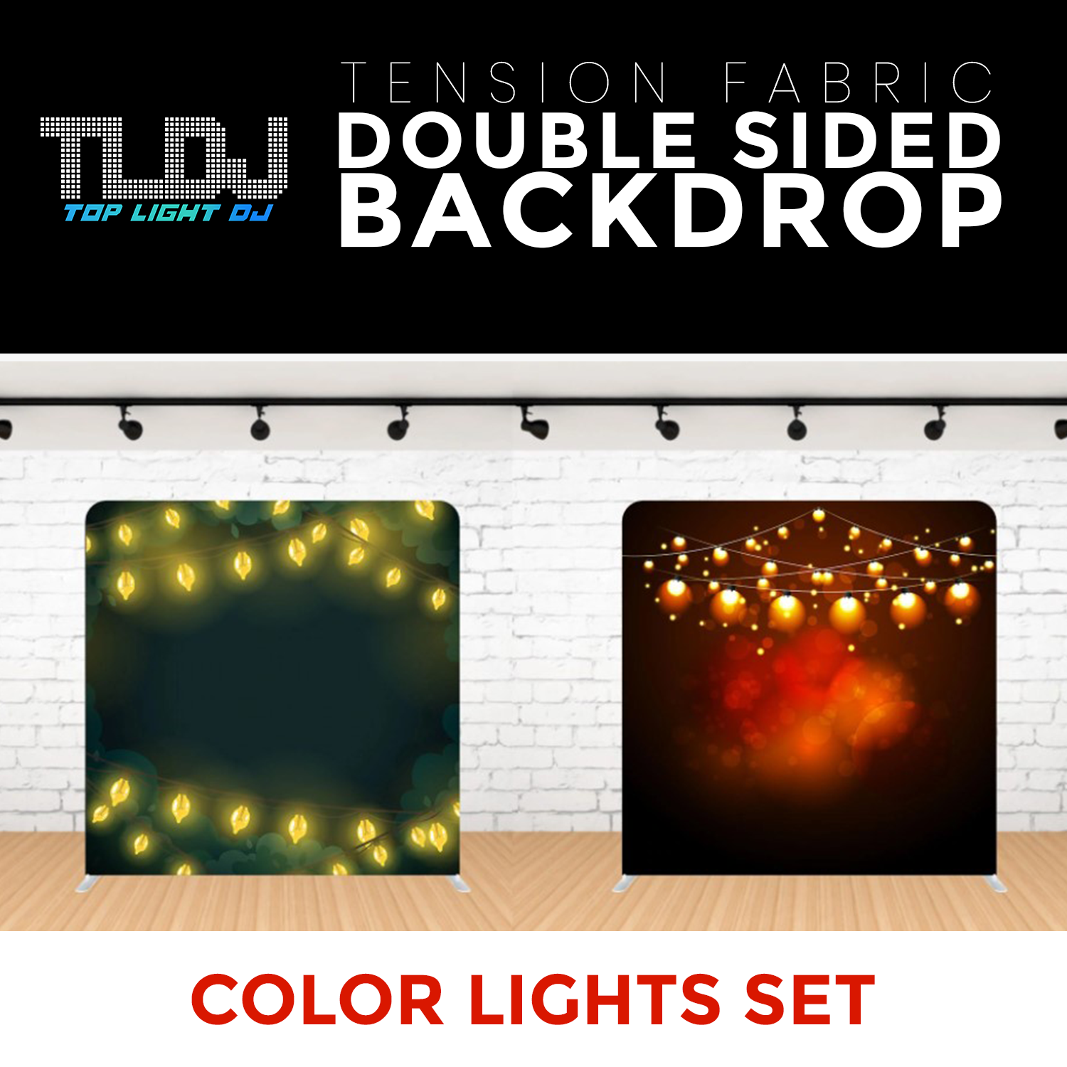 Color Lights Set-7 Double Sided Tension Fabric Photo Booth Backdrop