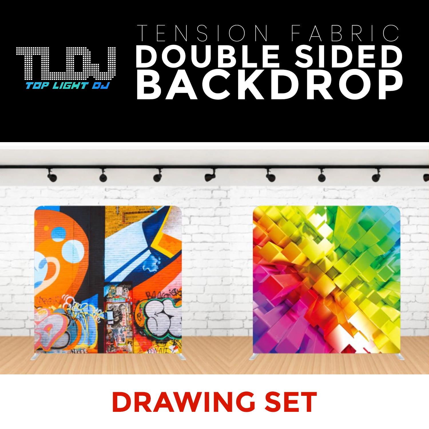 Drawing Set Double Sided Tension Fabric Photo Booth Backdrop