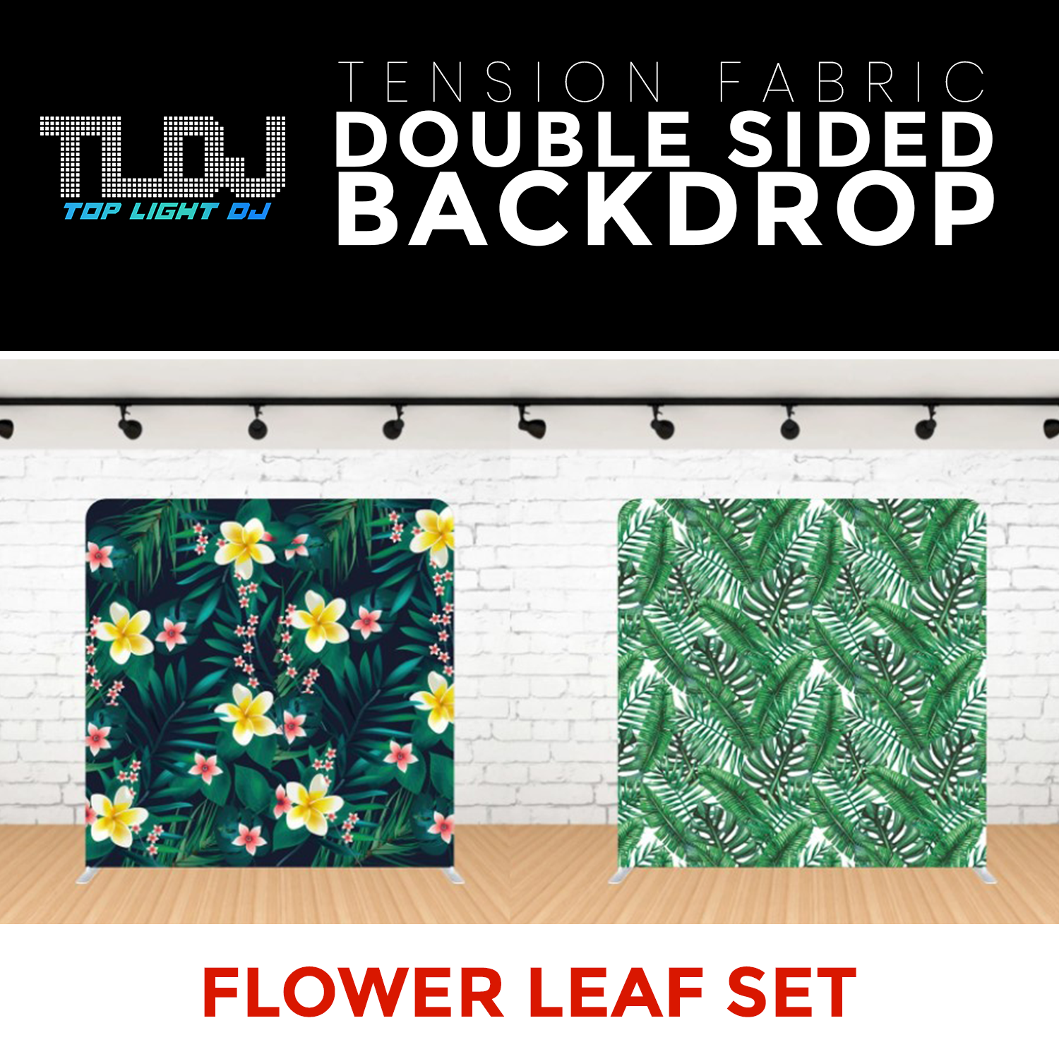 Flower Leaf Set-1 Double Sided Tension Fabric Photo Booth Backdrop