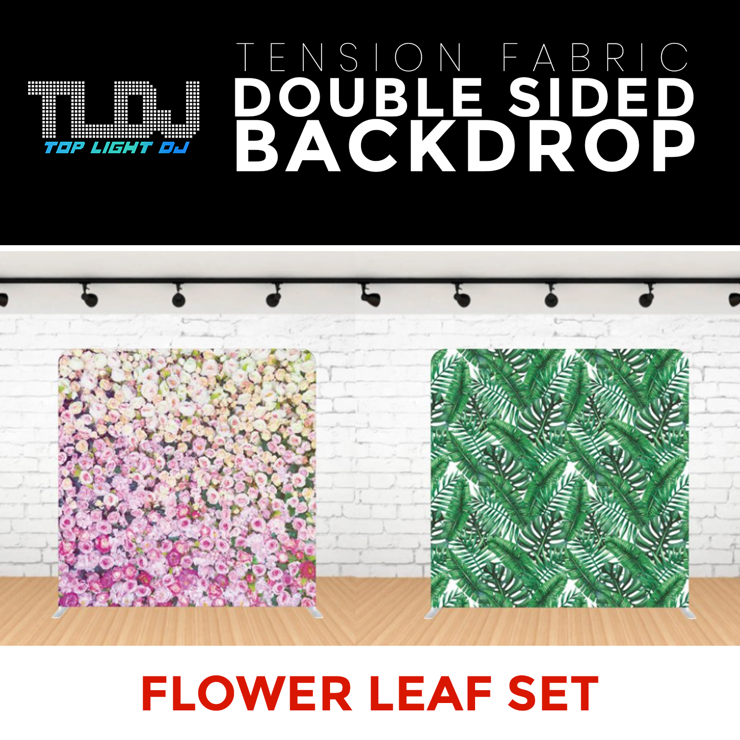 Flower Leaf Set Double Sided Tension Fabric Photo Booth Backdrop