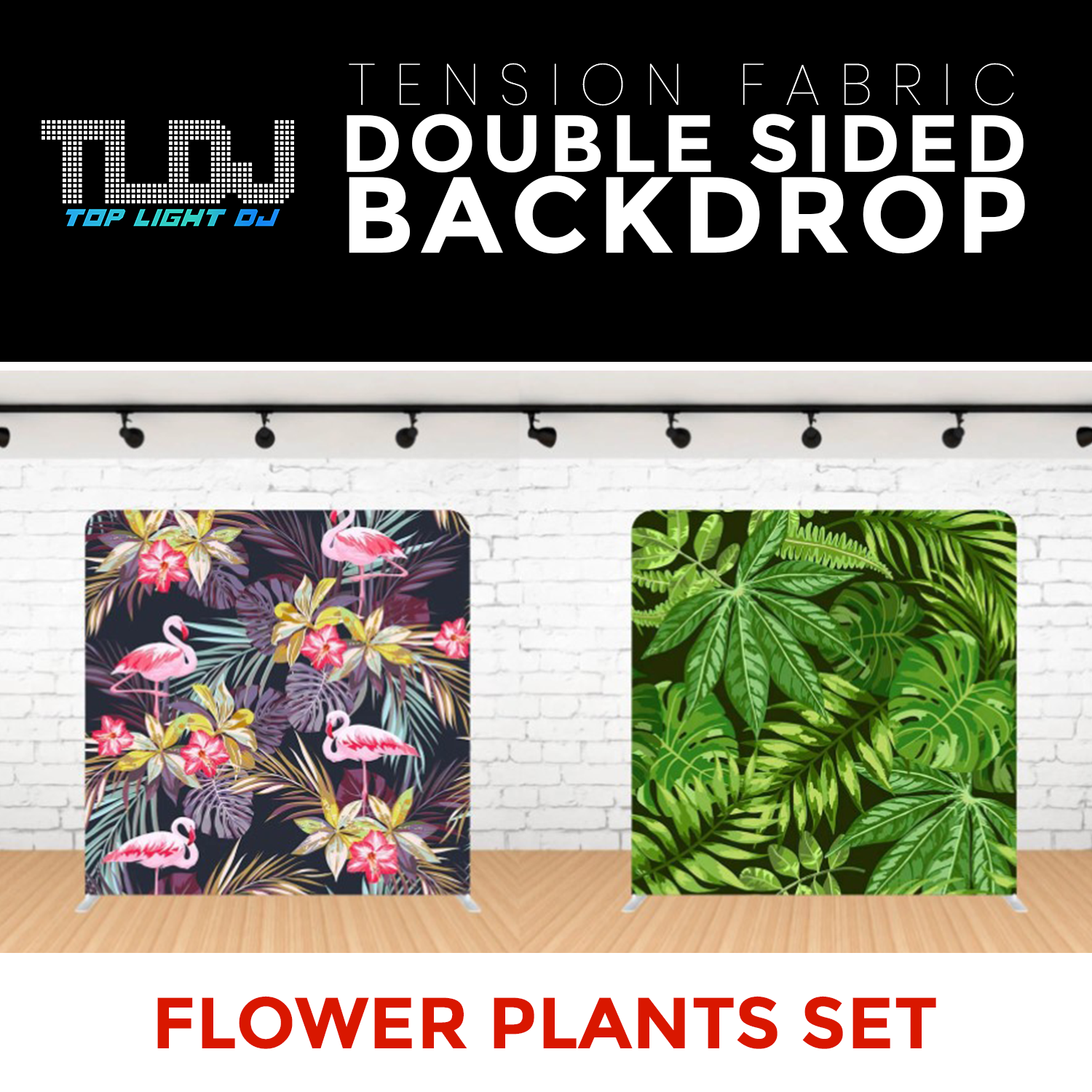 Flower Plants Set-6 Double Sided Tension Fabric Photo Booth Backdrop