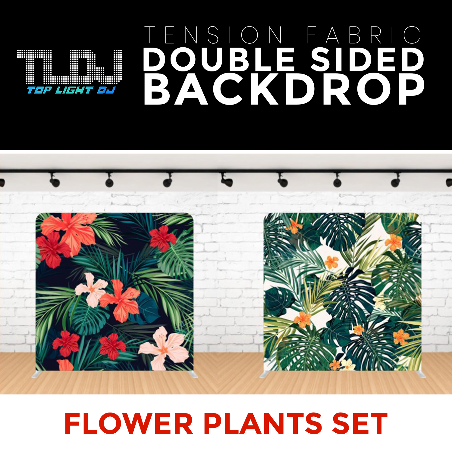 Flower Plants Set-7 Double Sided Tension Fabric Photo Booth Backdrop