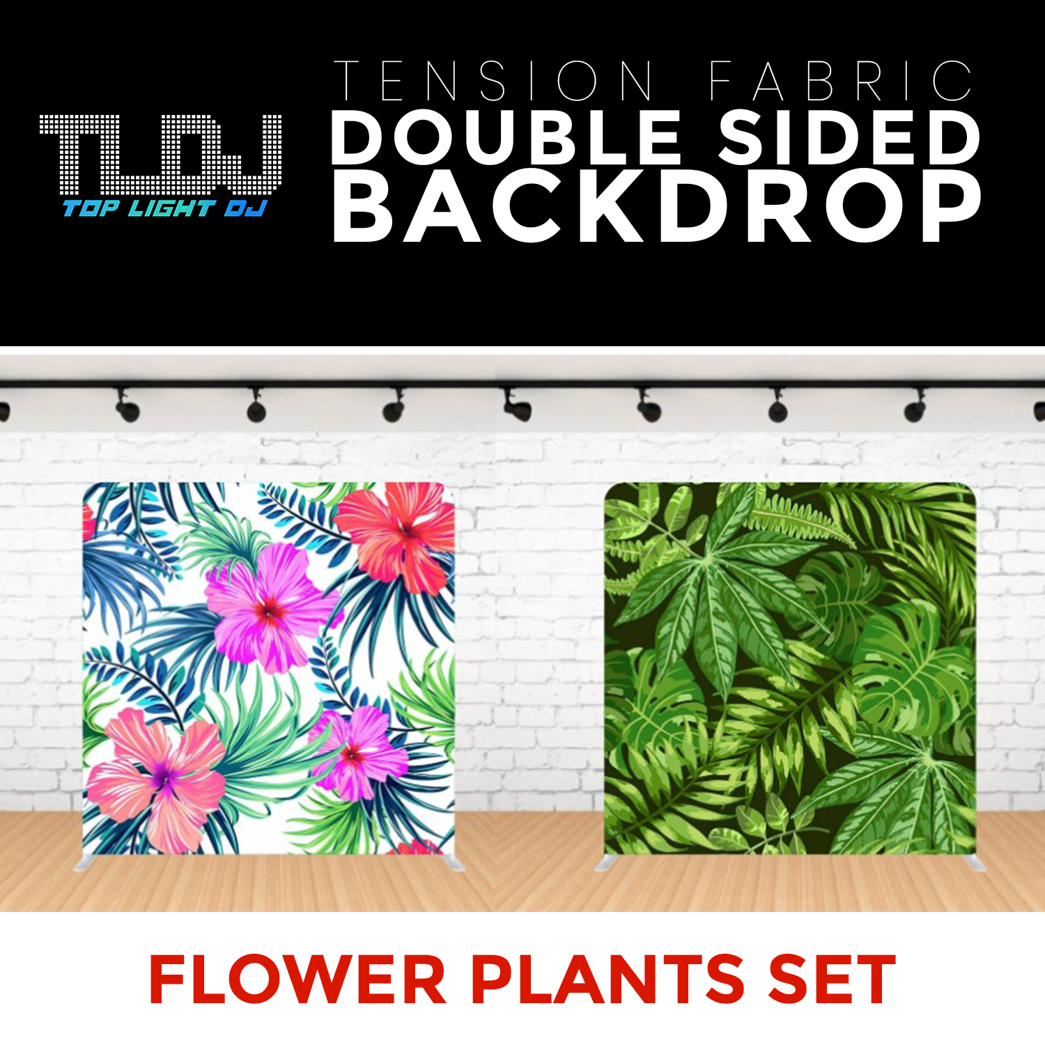 Flower Plants Set-8 Double Sided Tension Fabric Photo Booth Backdrop