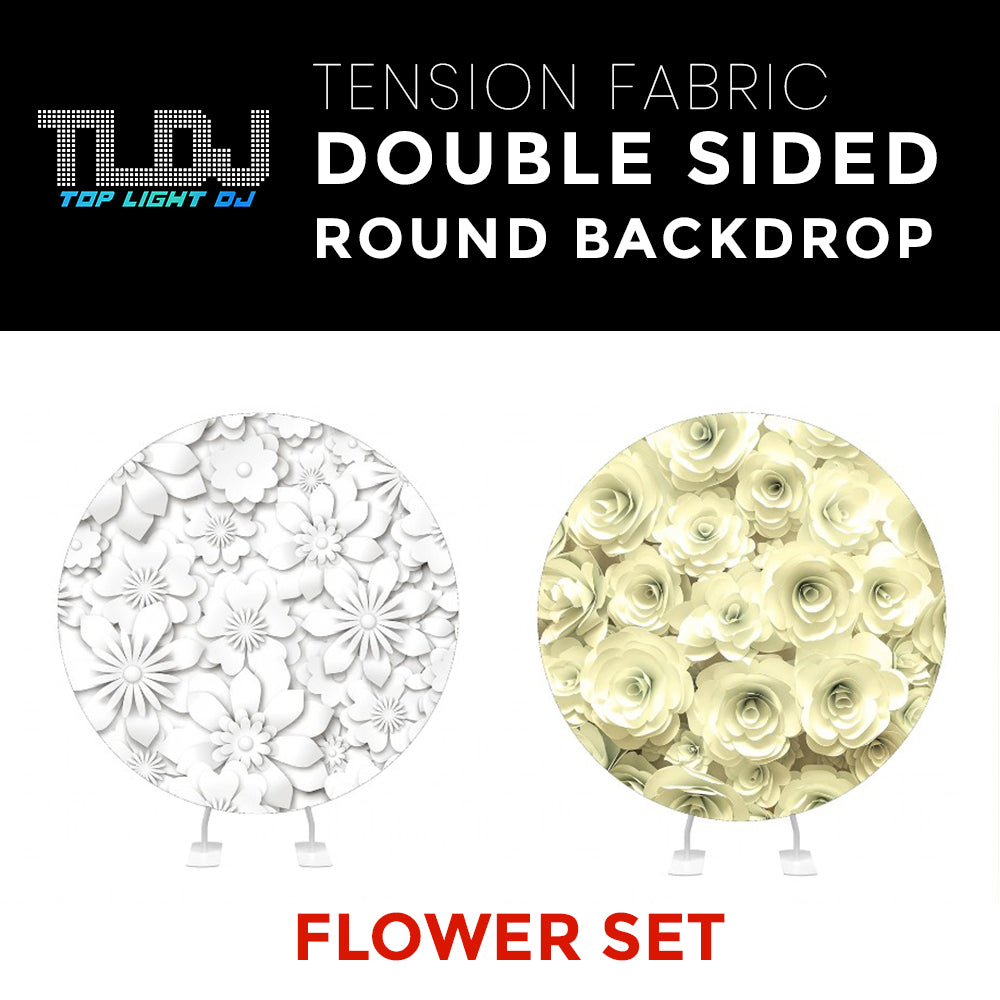 Flower Set-06 Double Sided Round Tension Fabric Photo Booth Backdrop