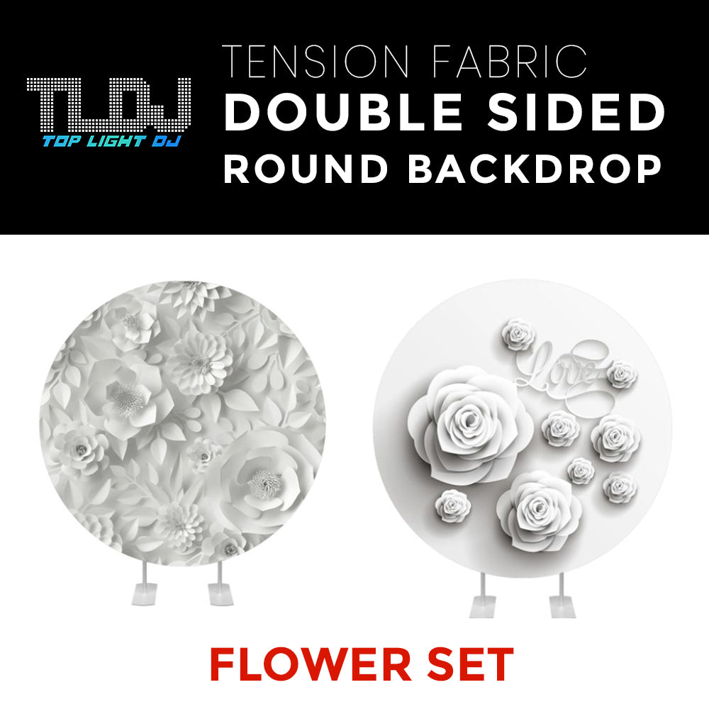 Flower Set-41 Double Sided Round Tension Fabric Photo Booth Backdrop