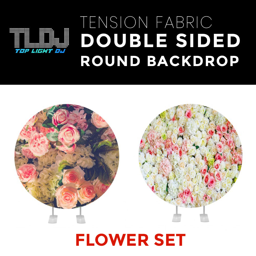 Flower Set-48 Double Sided Round Tension Fabric Photo Booth Backdrop