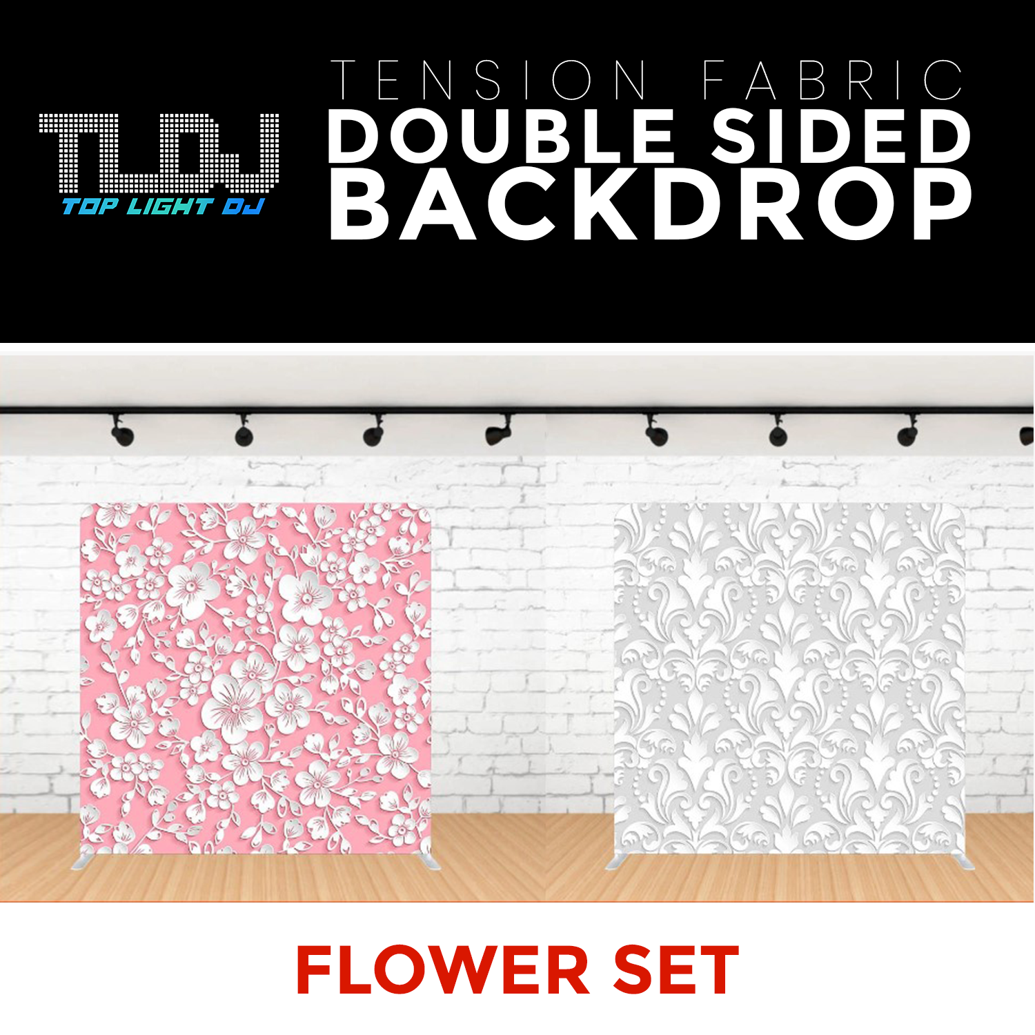 Flower Set - 6 Double Sided Tension Fabric Photo Booth Backdrop