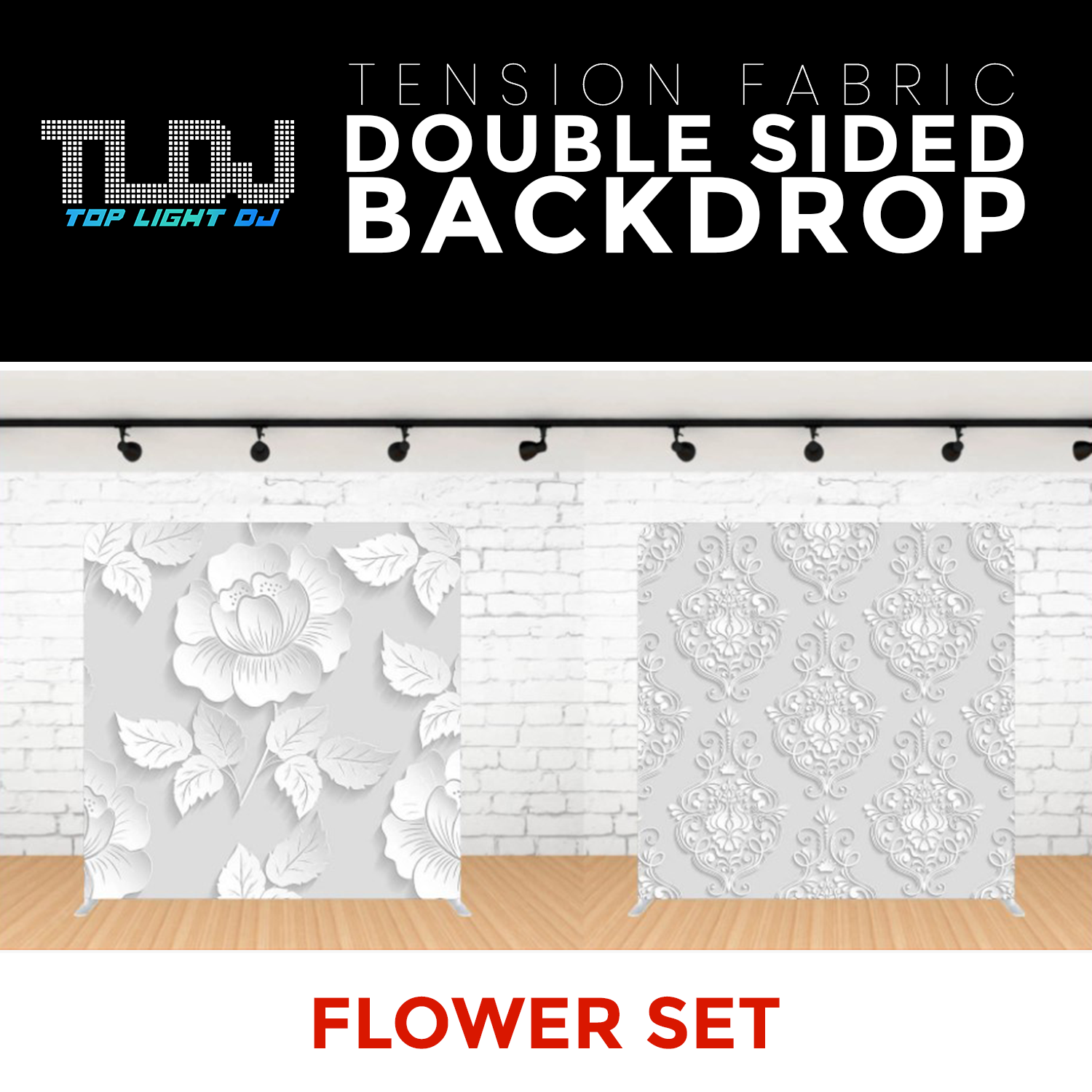 Flower Set - 7 Double Sided Tension Fabric Photo Booth Backdrop