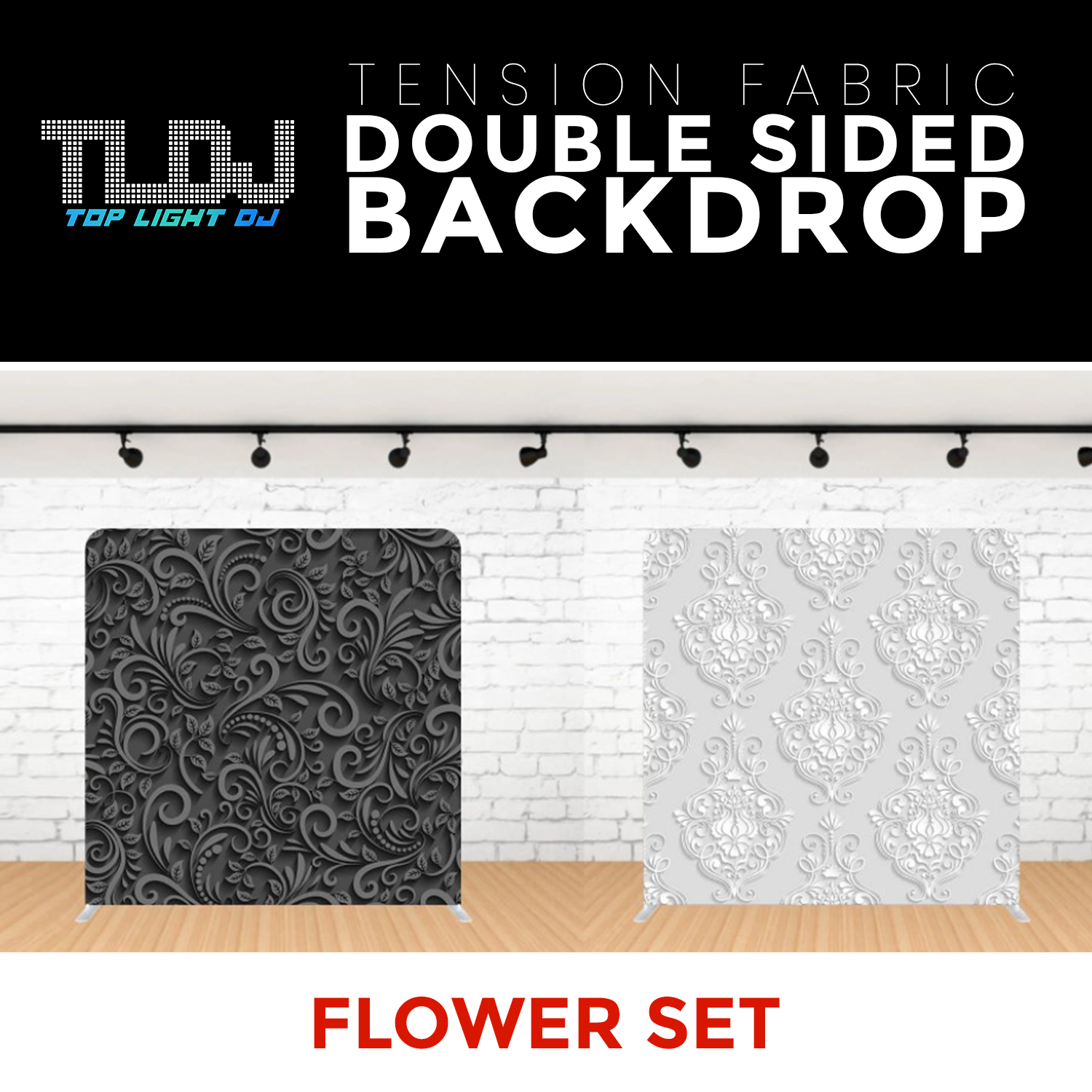 Flower Set - 8 Double Sided Tension Fabric Photo Booth Backdrop