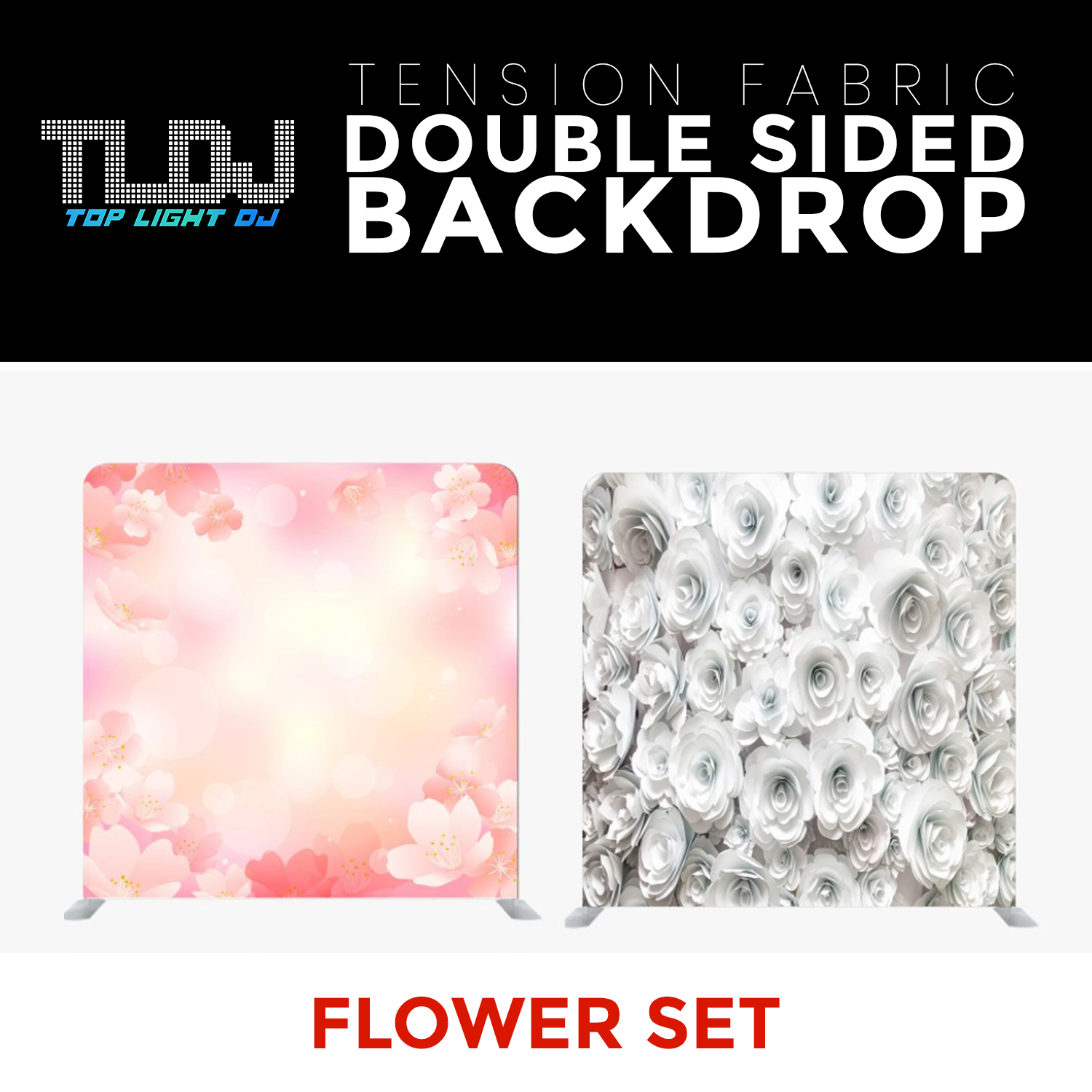Flower Set 7 - Double Sided Tension Fabric Photo Booth Backdrop