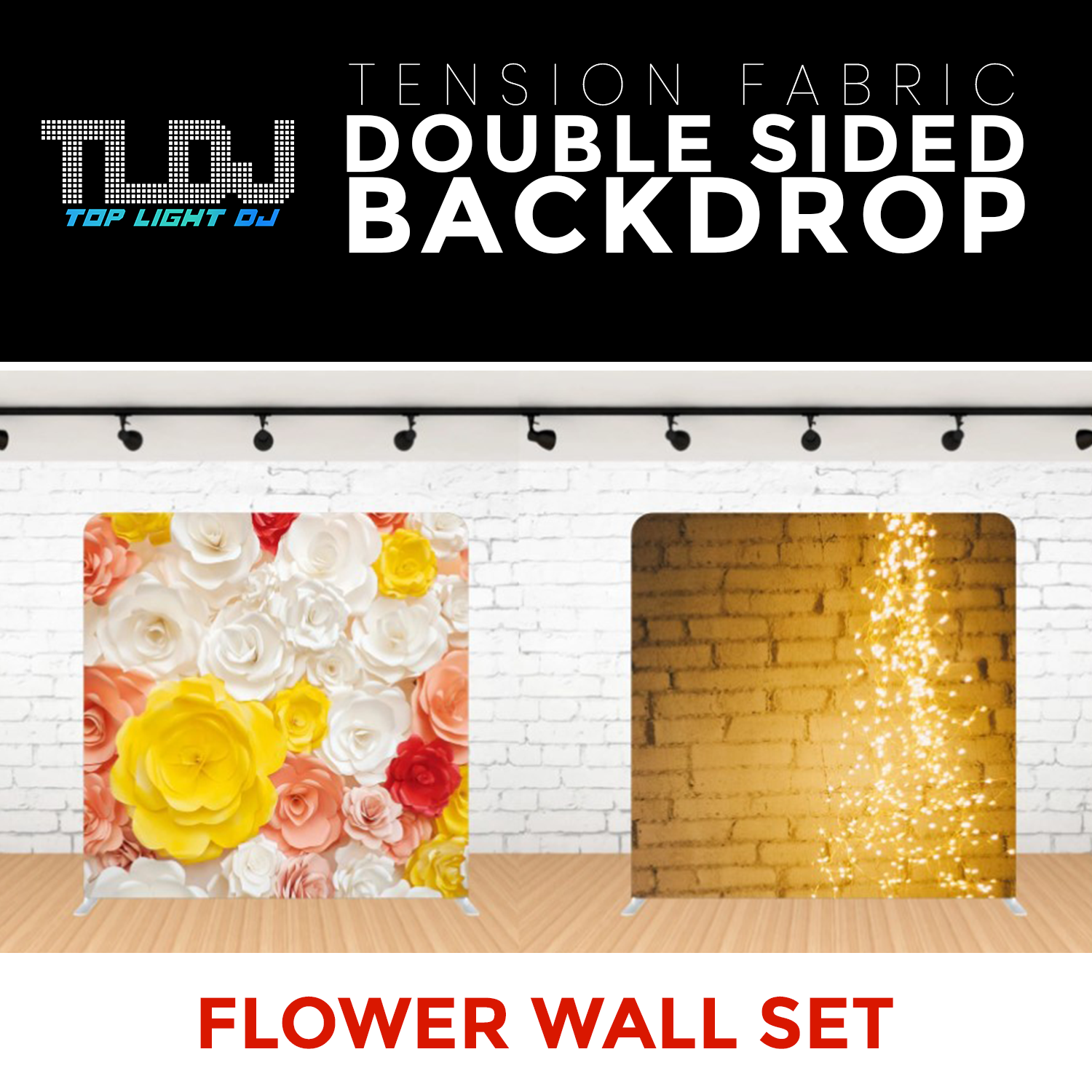 Flower Wall Set - Double Sided Tension Fabric Photo Booth Backdrop