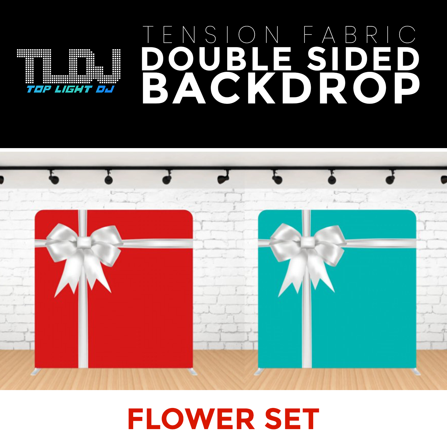 Flower Set - Double Sided Tension Fabric Photo Booth Backdrop