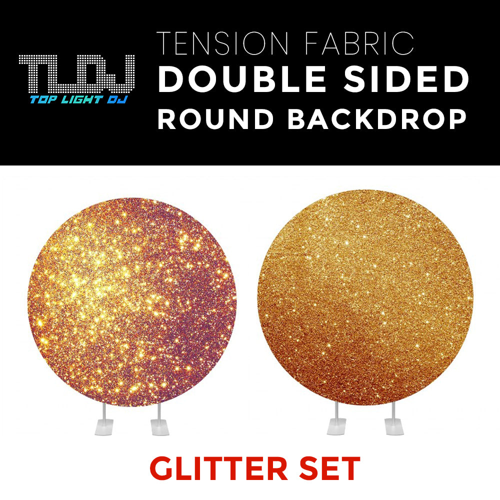 Glitter Set-10 Double Sided Round Tension Fabric Photo Booth Backdrop