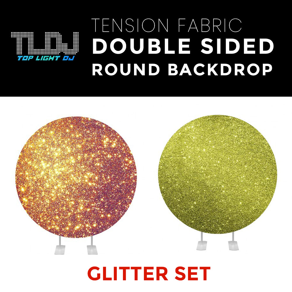 Glitter Set-11 Double Sided Round Tension Fabric Photo Booth Backdrop