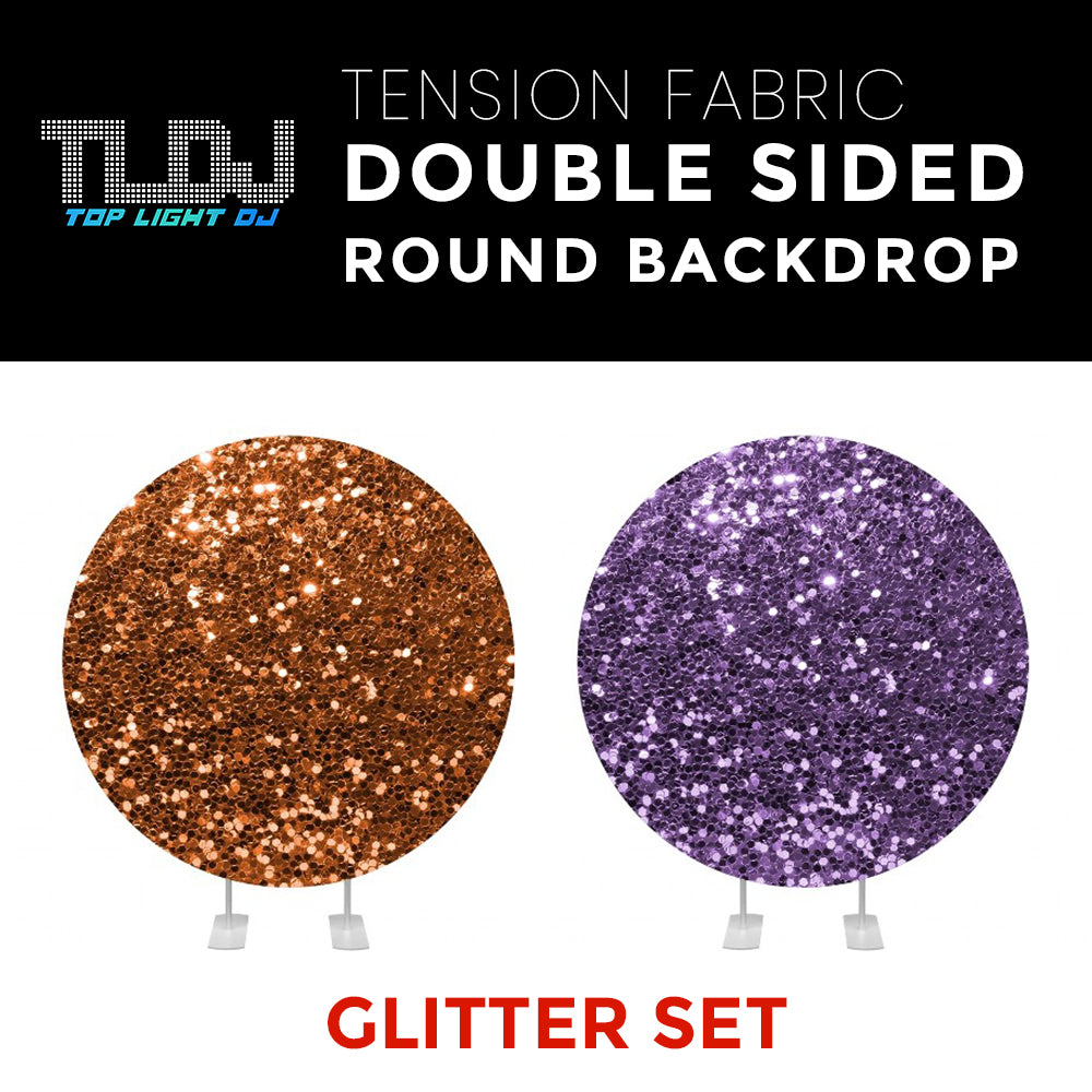 Glitter Set-13 Double Sided Round Tension Fabric Photo Booth Backdrop