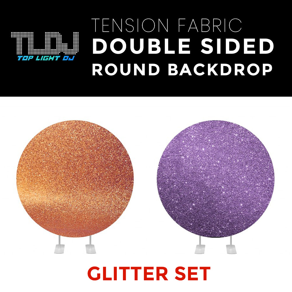 Glitter Set-19 Double Sided Round Tension Fabric Photo Booth Backdrop