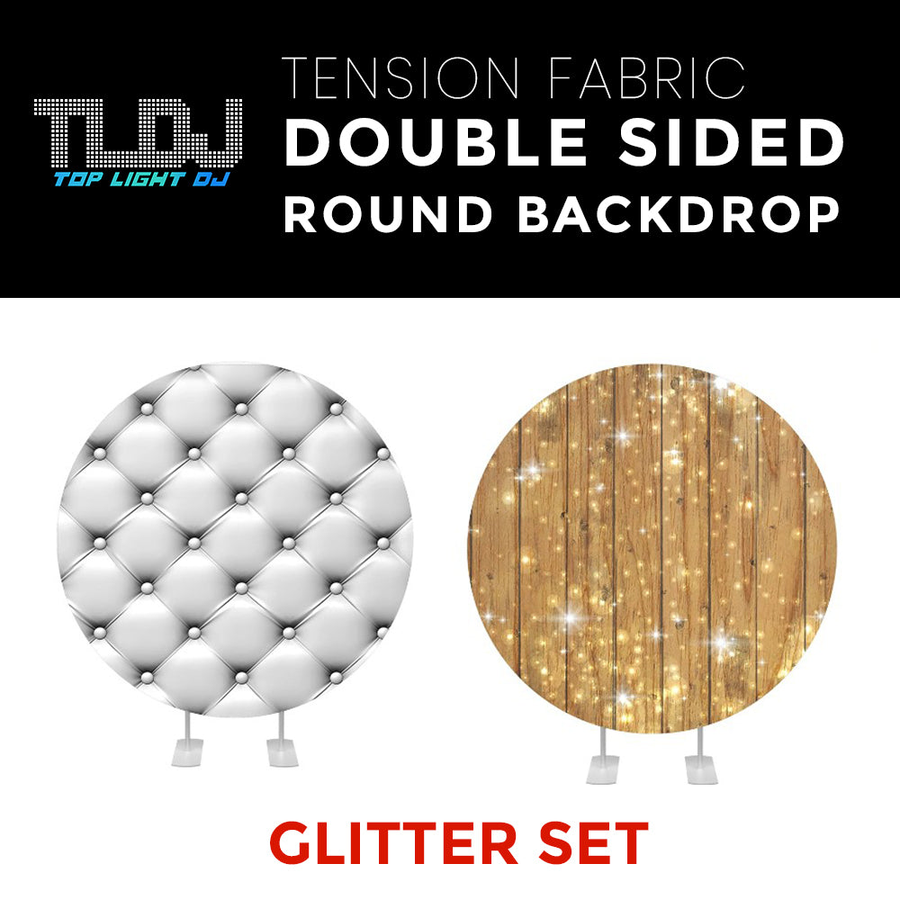 Glitter Set-24 Double Sided Round Tension Fabric Photo Booth Backdrop