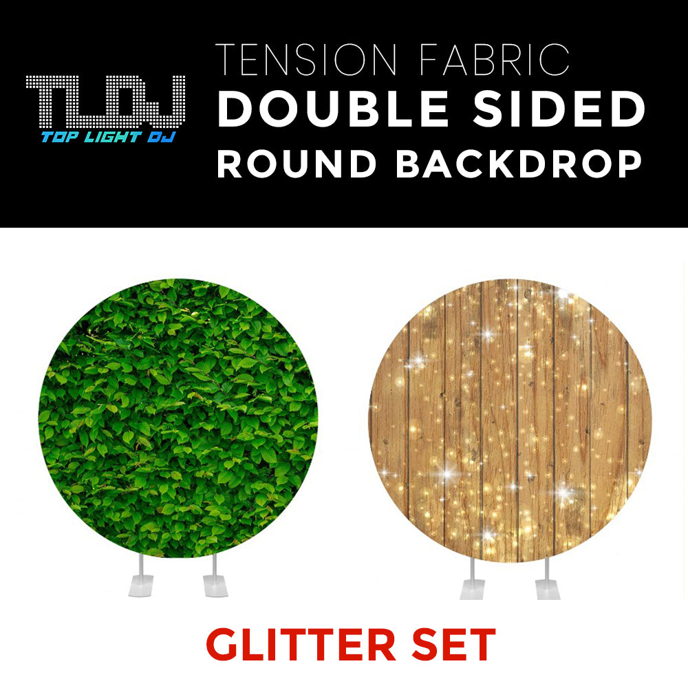 Glitter Set-25 Double Sided Round Tension Fabric Photo Booth Backdrop