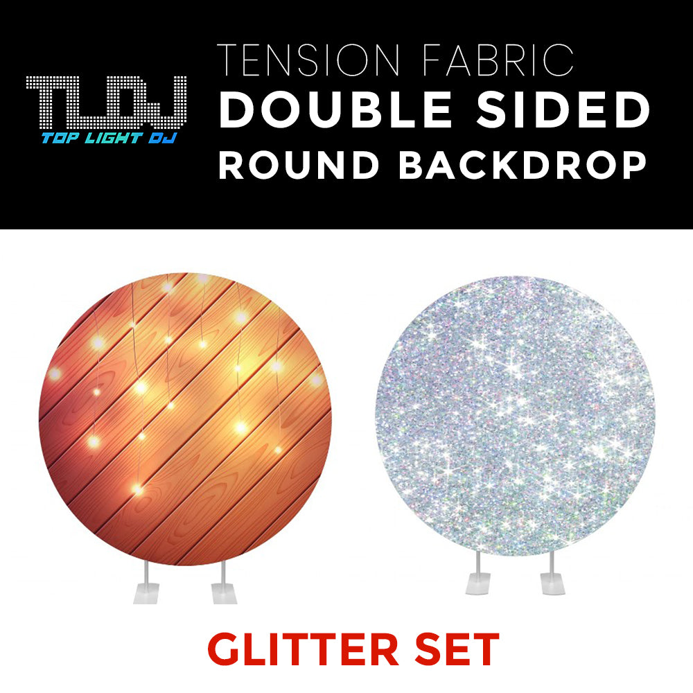 Glitter Set-32 Double Sided Round Tension Fabric Photo Booth Backdrop