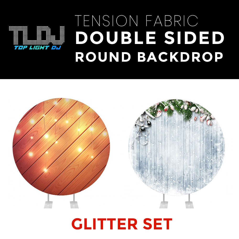Glitter Set-34 Double Sided Round Tension Fabric Photo Booth Backdrop