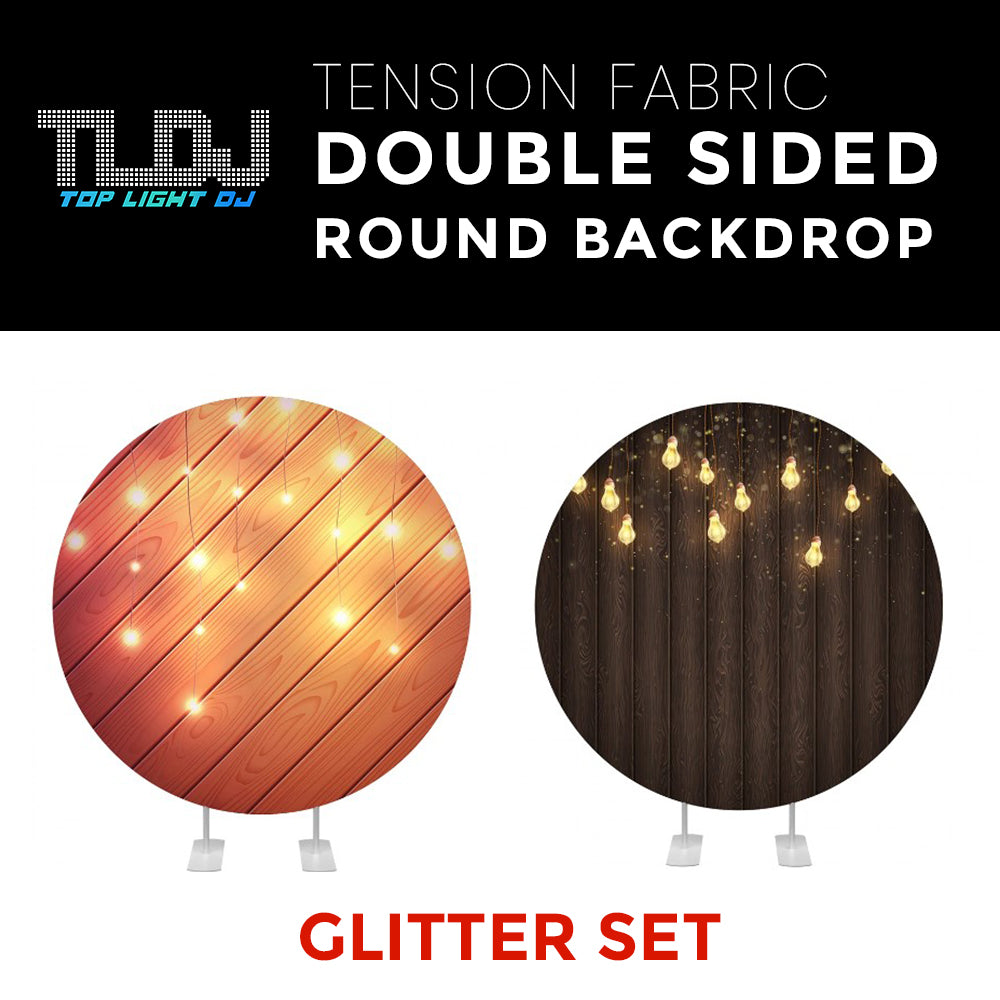 Glitter Set-35 Double Sided Round Tension Fabric Photo Booth Backdrop