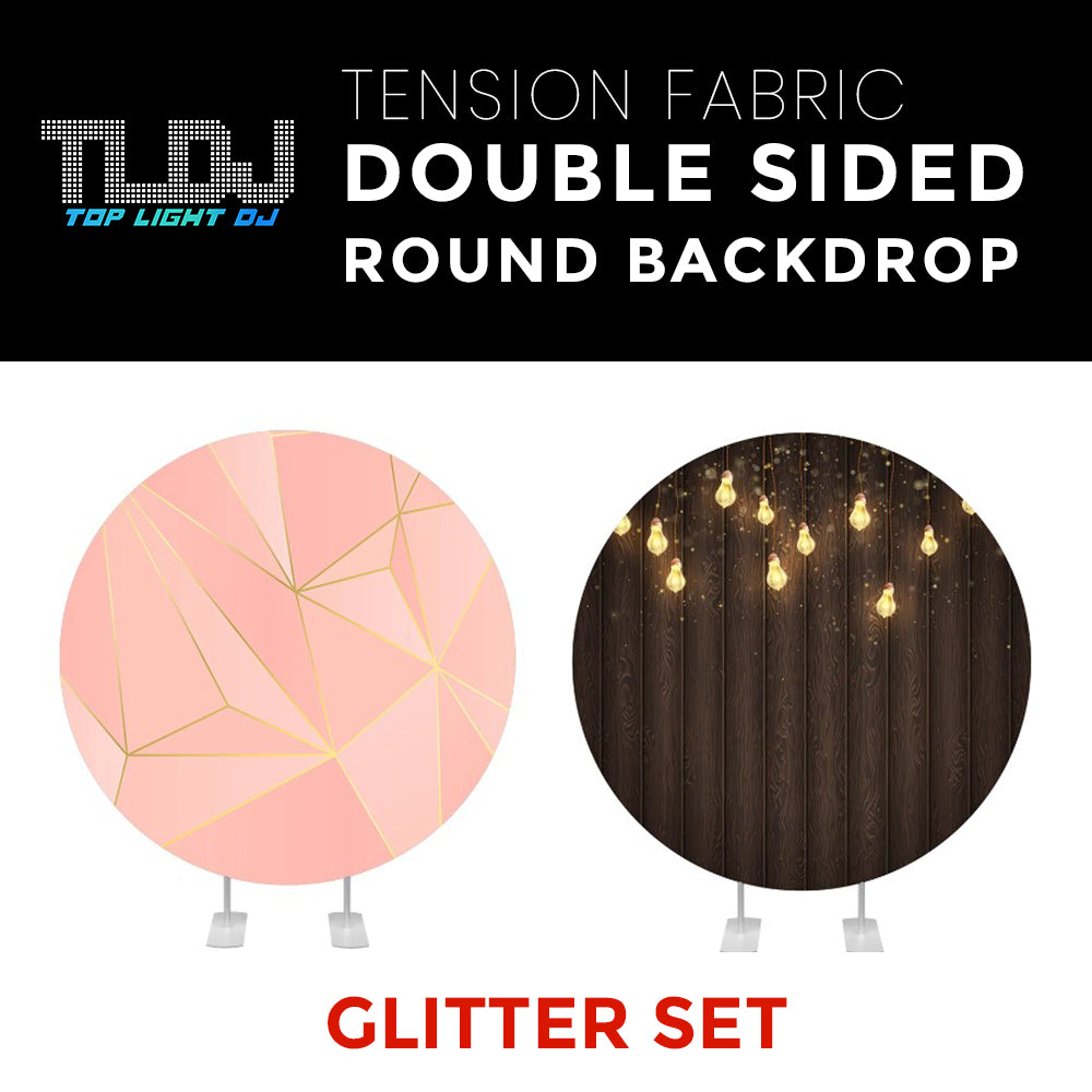 Glitter Set-36 Double Sided Round Tension Fabric Photo Booth Backdrop