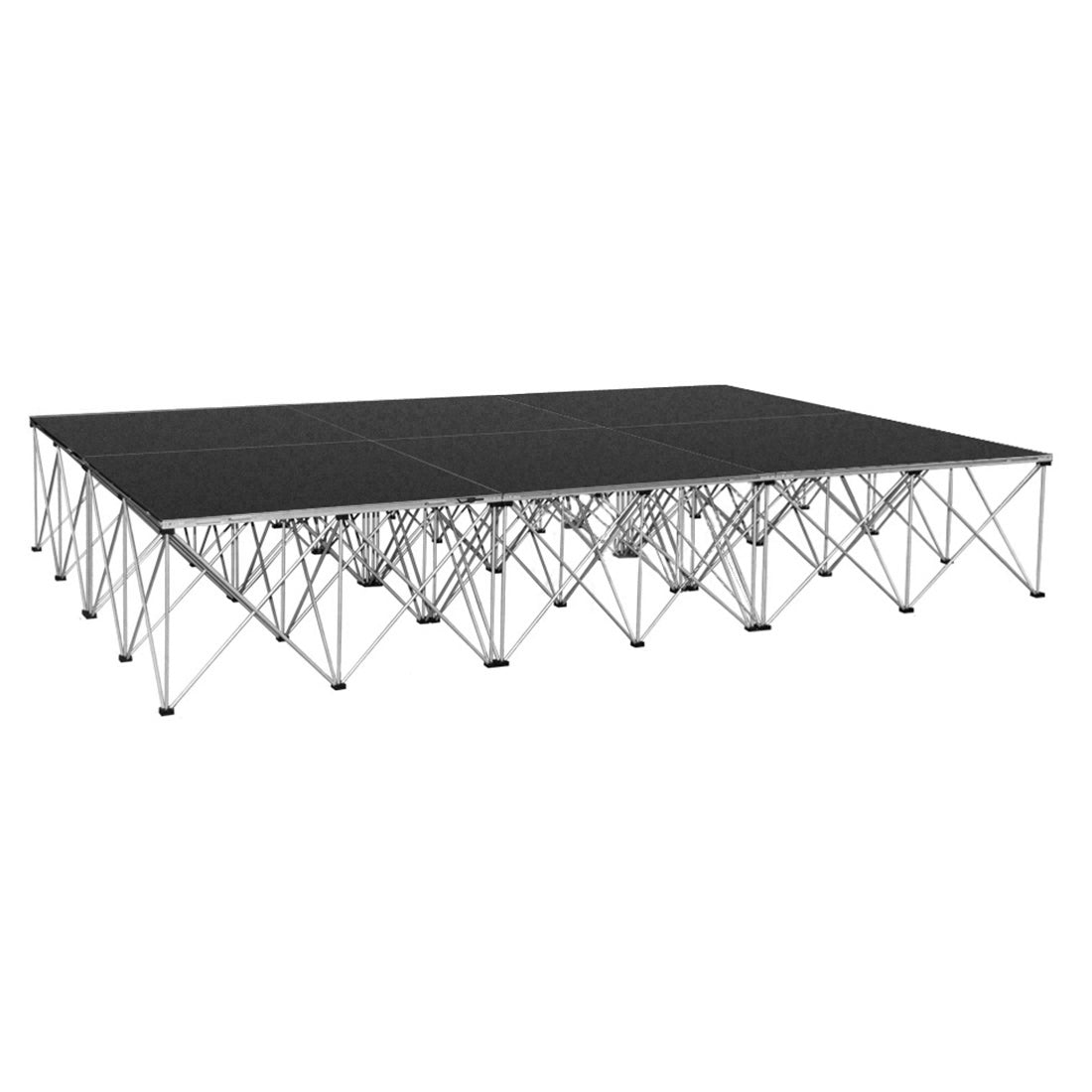 8x12x2ft Portable Wood Stage with Steps (NO CASE)