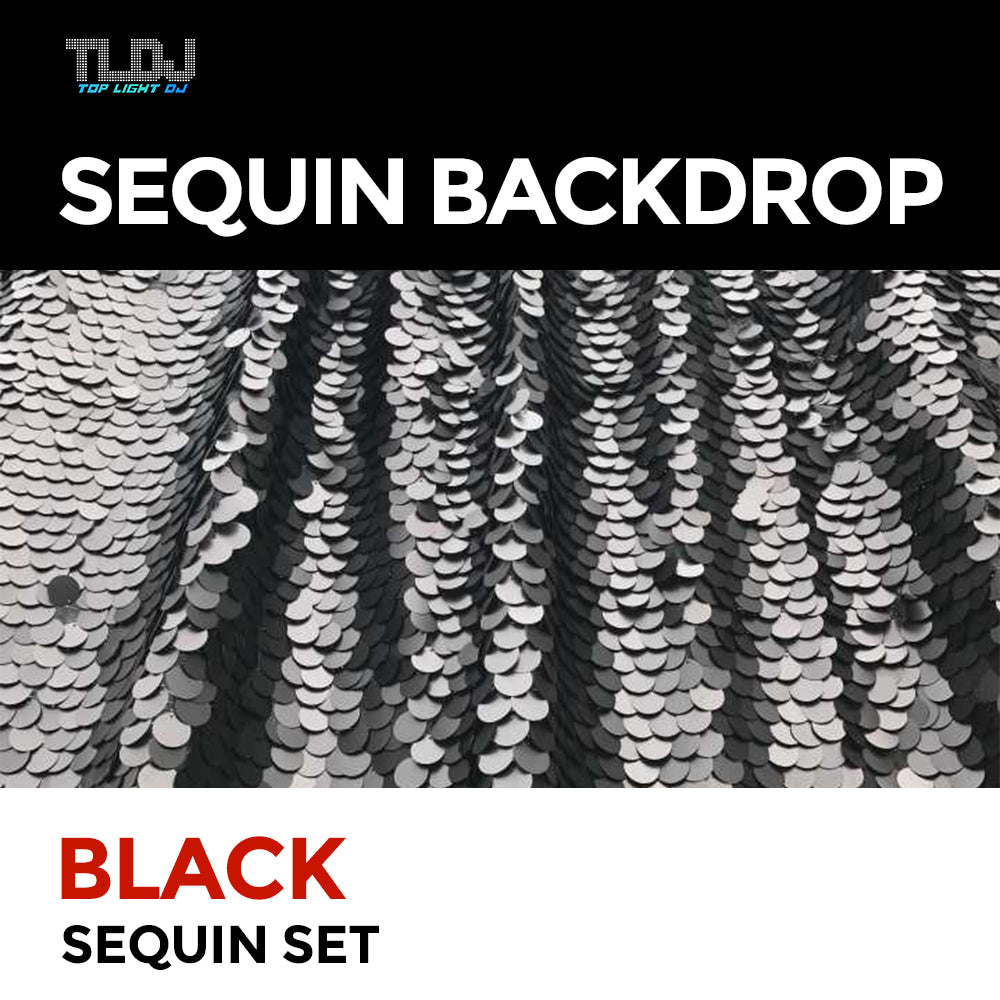 Black Sequin Photo Booth Backdrop