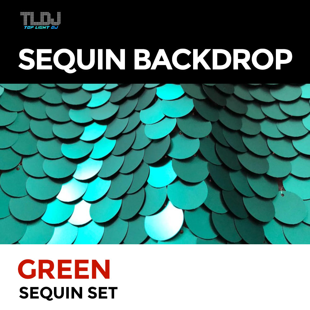 Green Sequin Photo Booth Backdrop