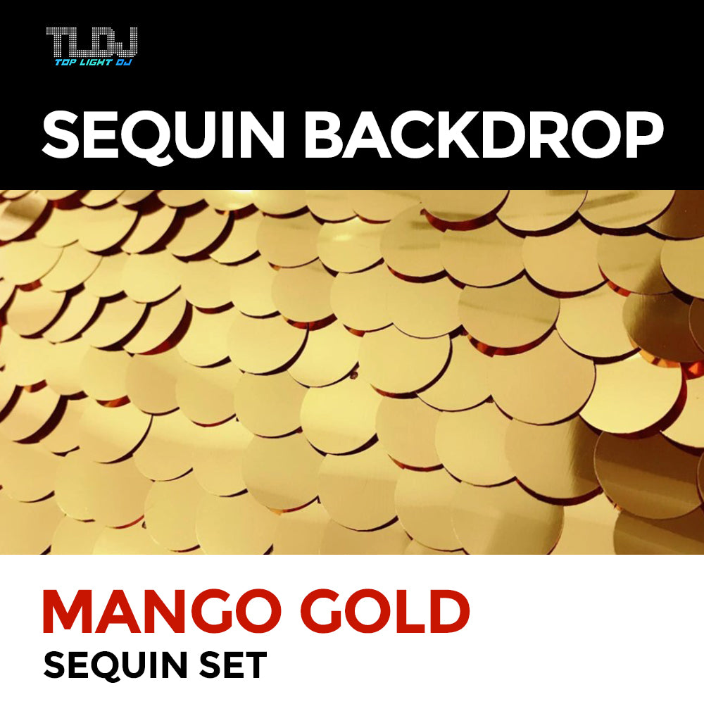 Mango Gold Sequin Photo Booth Backdrop
