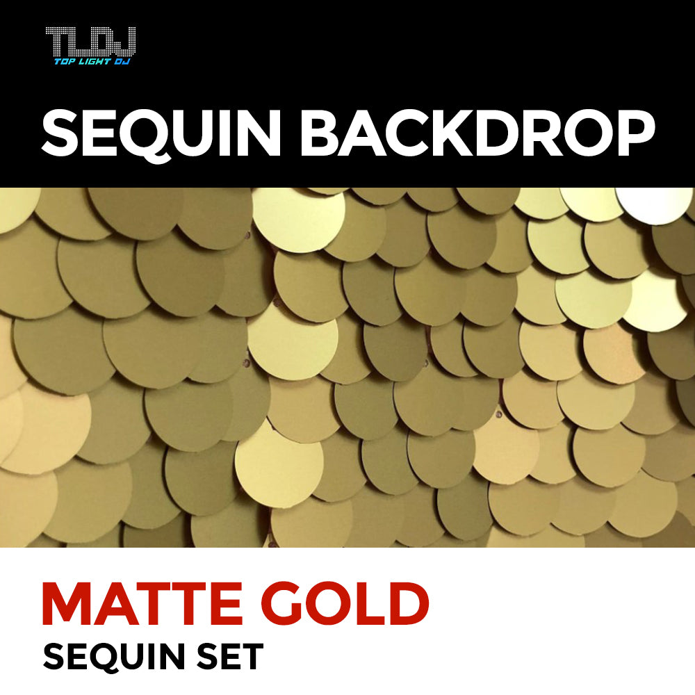 Matte Gold Sequin Photo Booth Backdrop