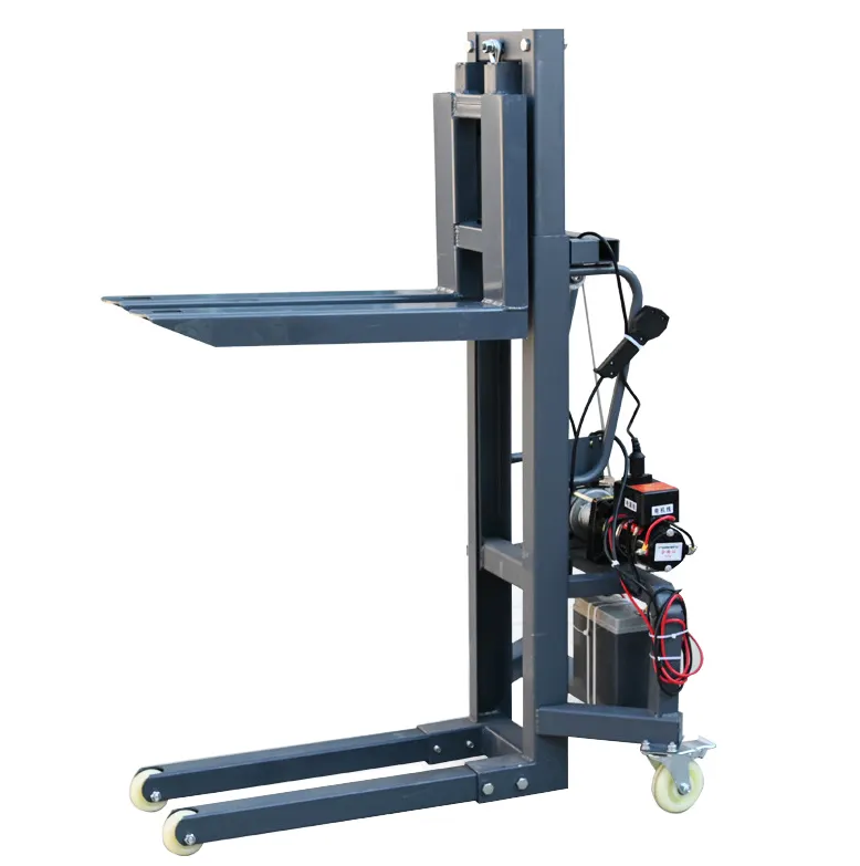 Small Portable Electric Straddle Stacker Forklift with Remote