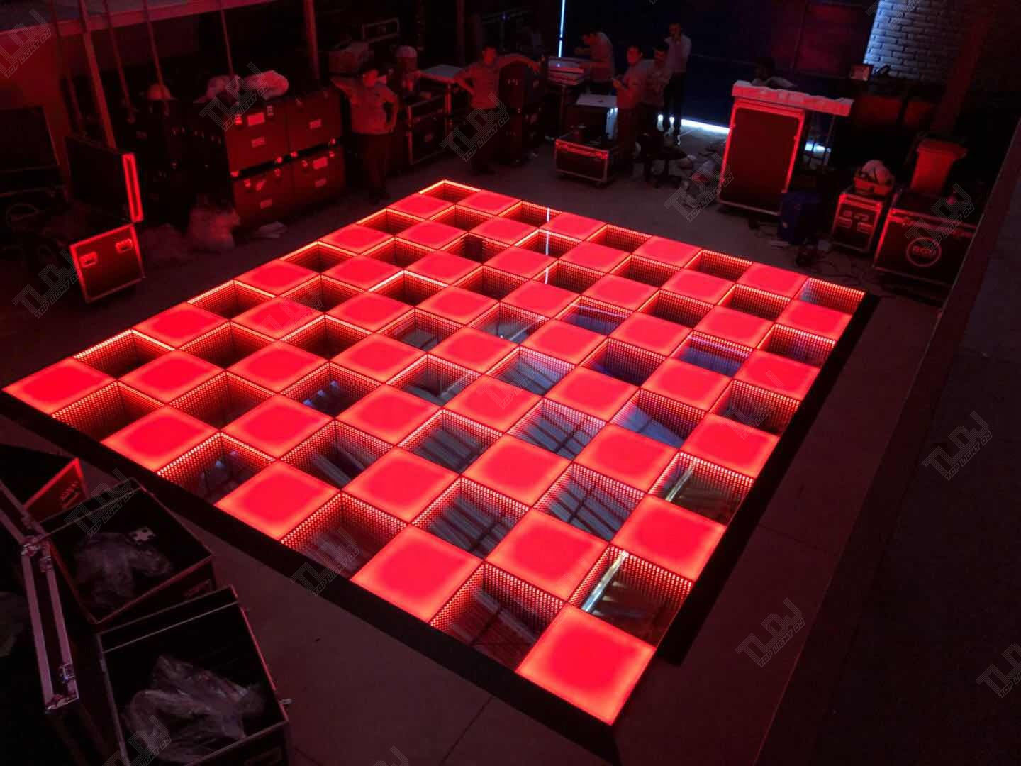 10x10ft 36 Panels 3D Infinity & Solid Top Light DJ Wireless LED Disco Dance Floor – Strong, Durable, and Water Resistant