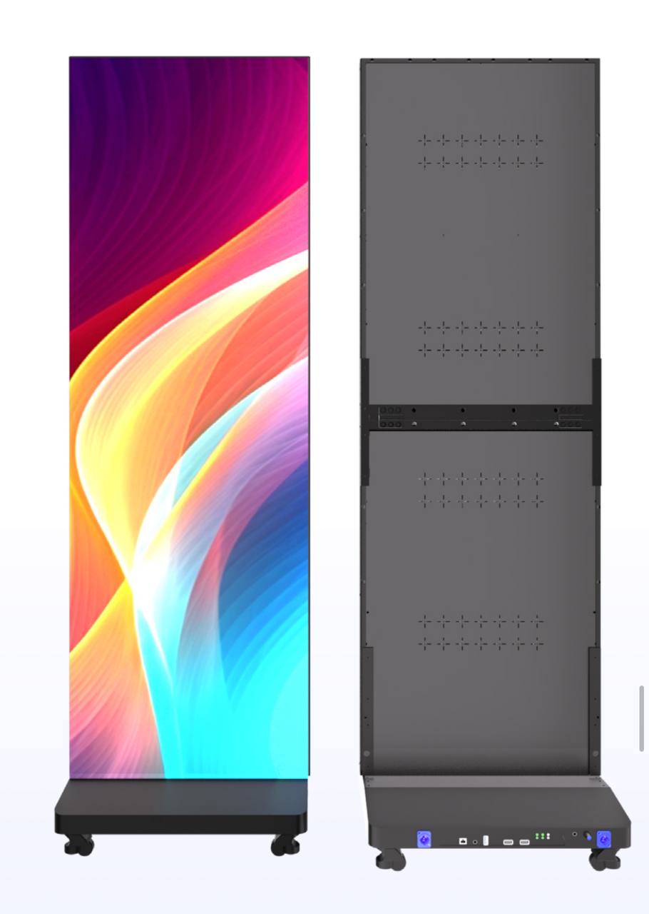 LED Poster Display – 2.5mm Pixel Pitch | 80.7" x 25.4" | Built-In Speakers + Road Case