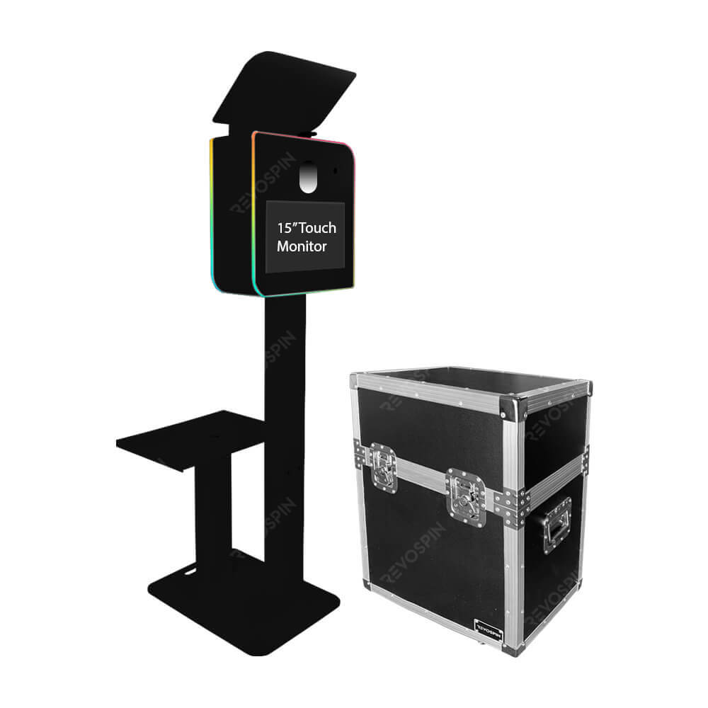 Leaf LED Photo Booth Shell with 15" Touch Monitor, Printer Stand and Road Case (2024 BLACK FRIDAY SALE)