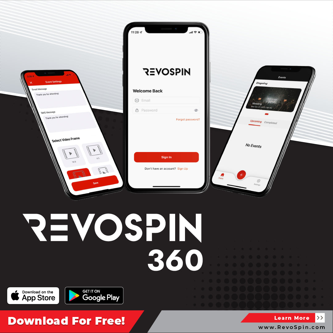 RevoSpin RM-4 Round 360 Photo Booth Deluxe Package (MANUAL SPIN) (2024 BLACK FRIDAY SALE)