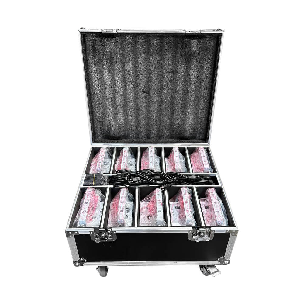 Top Light DJ RGB LED DJ Stage Uplight -DMX Control Sound Activated with Remote Control and 9 Modes LED - 10 Pack